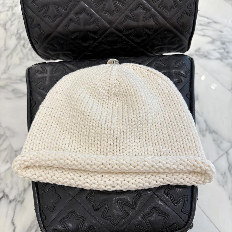 CHROME HEARTS Cashmere Beads 1 Cross Patch Beanie Size ONE SIZE（22cm） クロムハーツ カシミヤ ビーズ 1クロスパッチ ビーニー サイズONE SIZE（22cm）