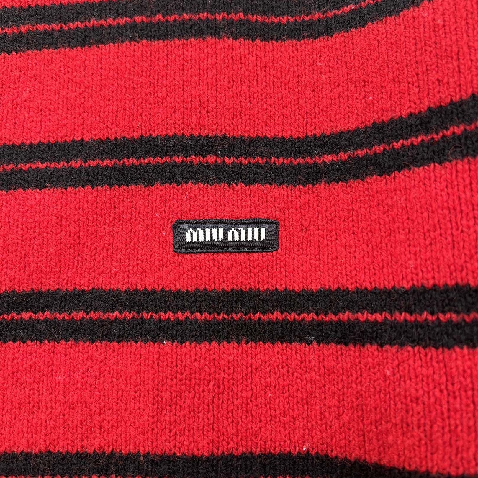 MIU MIU 2024AW Shetland Knit Cardigan MMF899 Size 42 ミュウミュウ シェットランド ニットカーディガン サイズ42