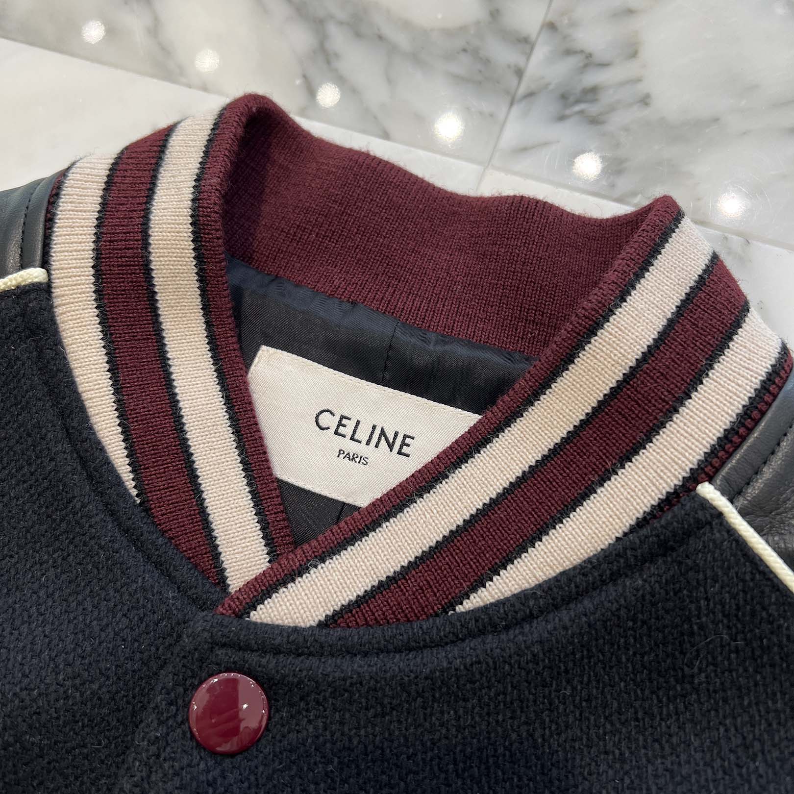 CELINE 2022SS Classic Wool Teddy Jacket 2V29T896C.14BU Size 52 セリーヌ クラシック ウール テディジャケット サイズ52