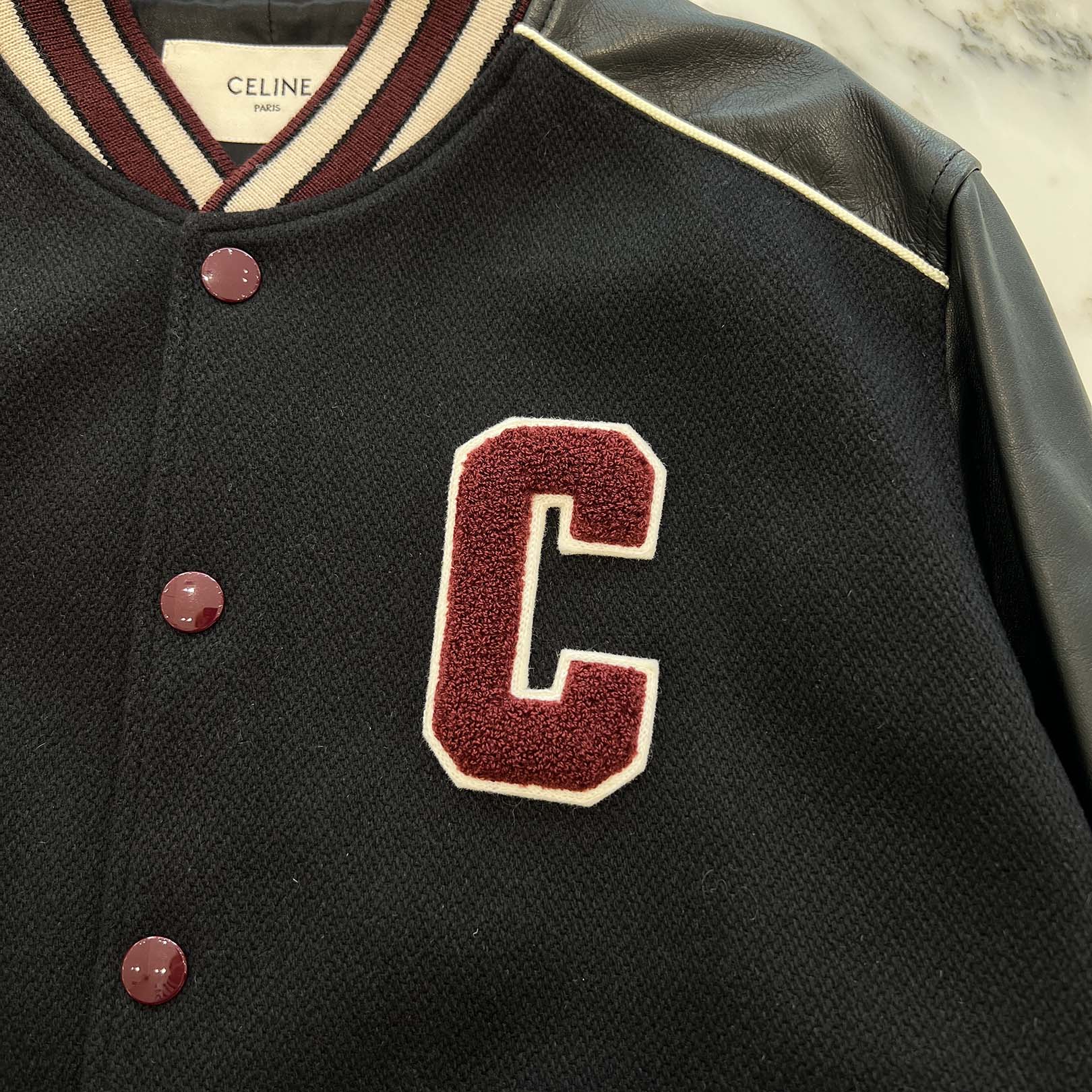 CELINE 2022SS Classic Wool Teddy Jacket 2V29T896C.14BU Size 52 セリーヌ クラシック ウール テディジャケット サイズ52