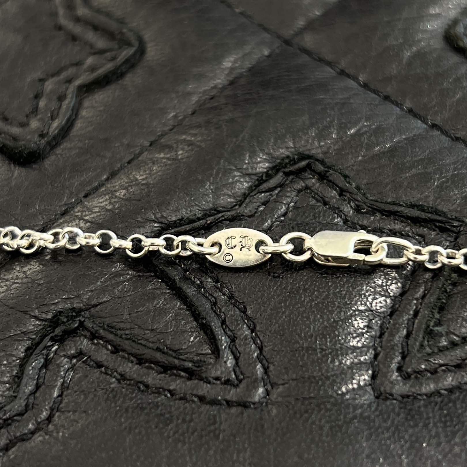 CHROME HEARTS Safety Pin 1 Diamond Roll Chain Necklace Size 18Inch クロムハーツ セーフティピン 1ダイヤモンド ロールチェーン ネックレス 18インチ