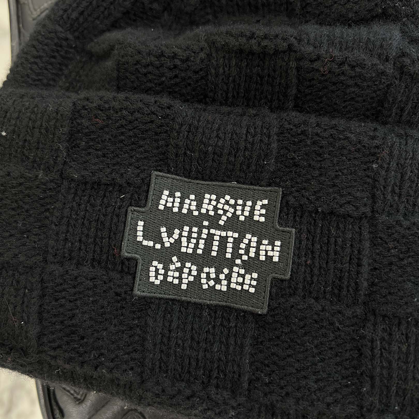 LOUIS VUITTON 2024SS Damier Pearl Wool Beanie M7336A Size S ルイヴィトン ダミエ パール ウールビーニー サイズS