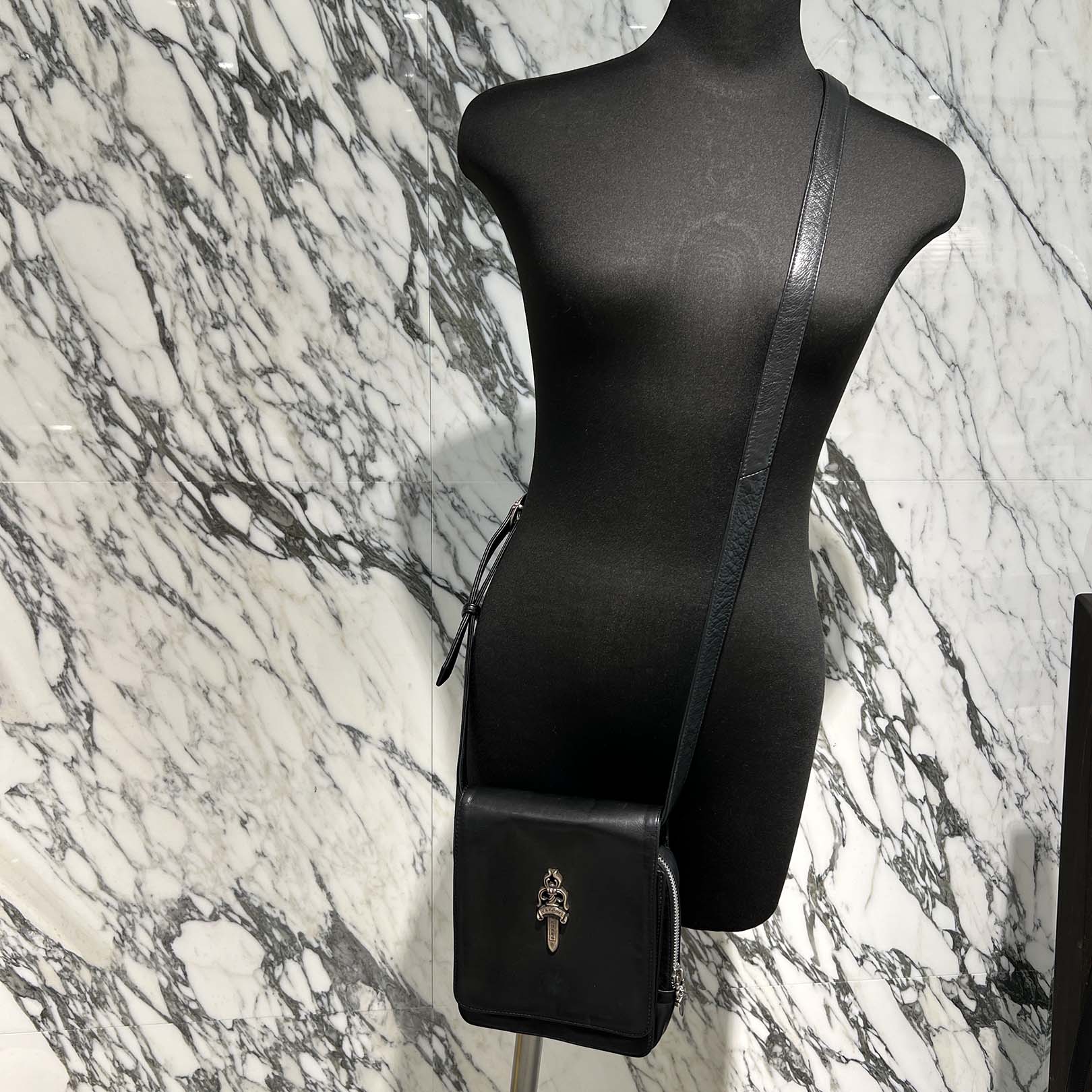 CHROME HEARTS MILO Large Dagger Leather Shoulder Bag クロムハーツ マイロ ラージダガー レザーショルダーバッグ