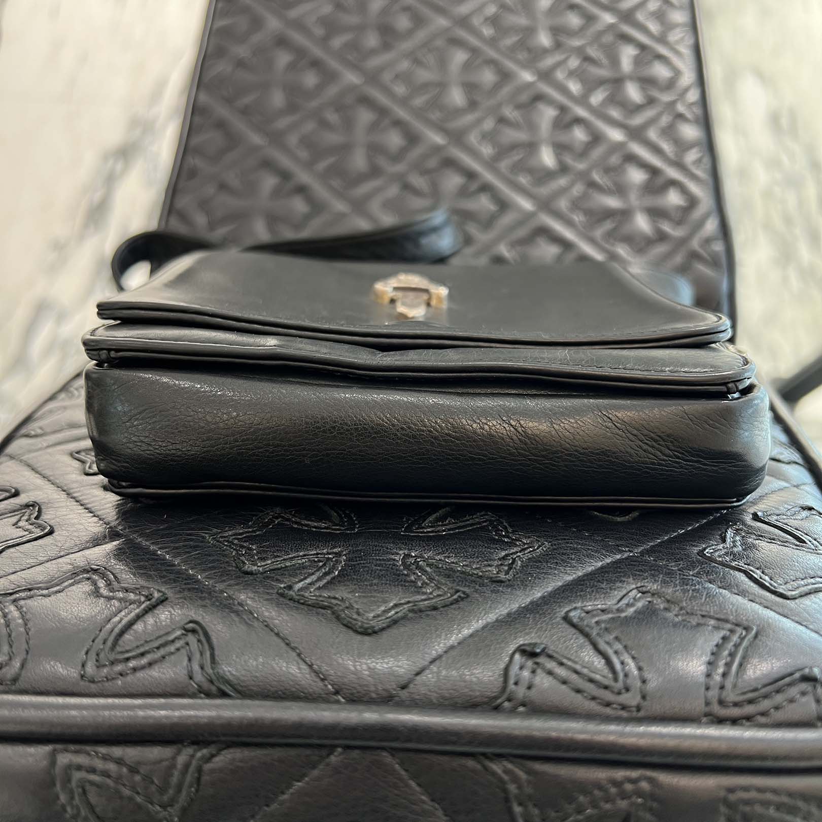 CHROME HEARTS MILO Large Dagger Leather Shoulder Bag クロムハーツ マイロ ラージダガー レザーショルダーバッグ