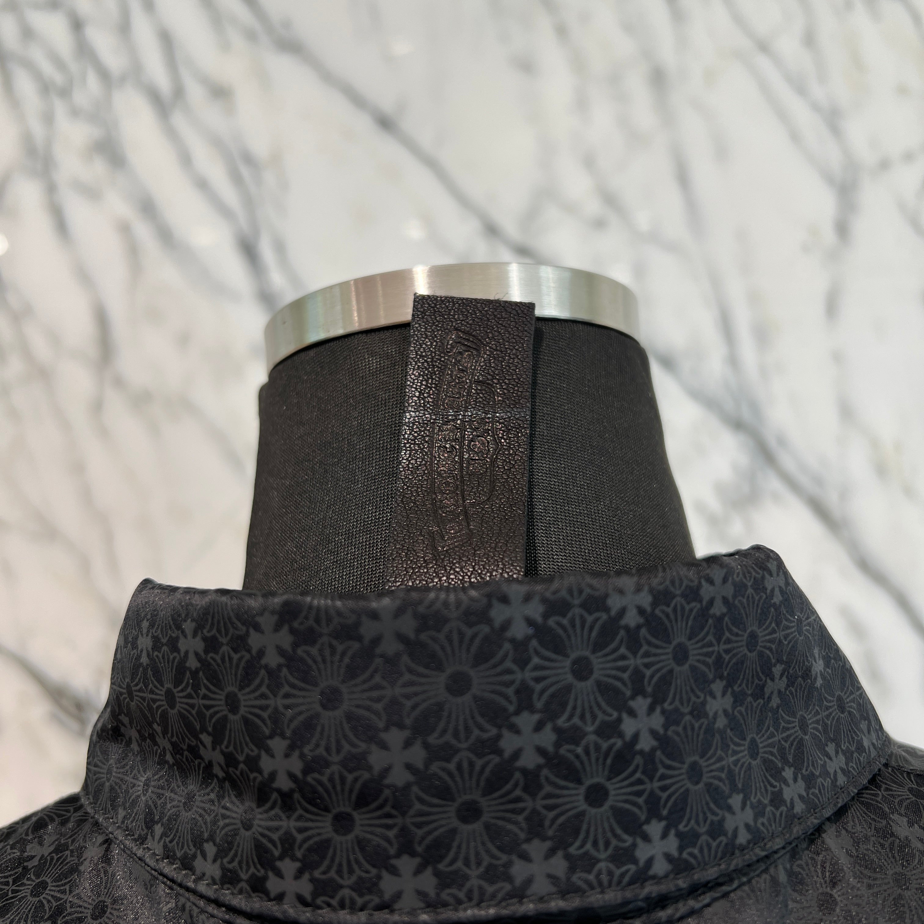 CHROME HEARTS YNOT Mahal Kita CH Plus Pattern Silk Shirt Size S クロムハーツ ワイノット マハルキタ CHプラス柄 シルクシャツ サイズS