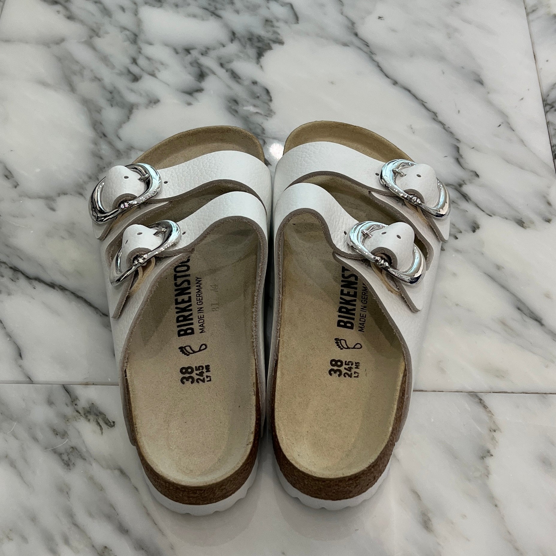 CHROME HEARTS × BIRKENSTOCK Gunslinger Buckle Arizona Suede Leather Sandals Size 38 クロムハーツ × ビルケンシュトック ガンスリンガーバックル アリゾナ スエードレザー サンダル サイズ38