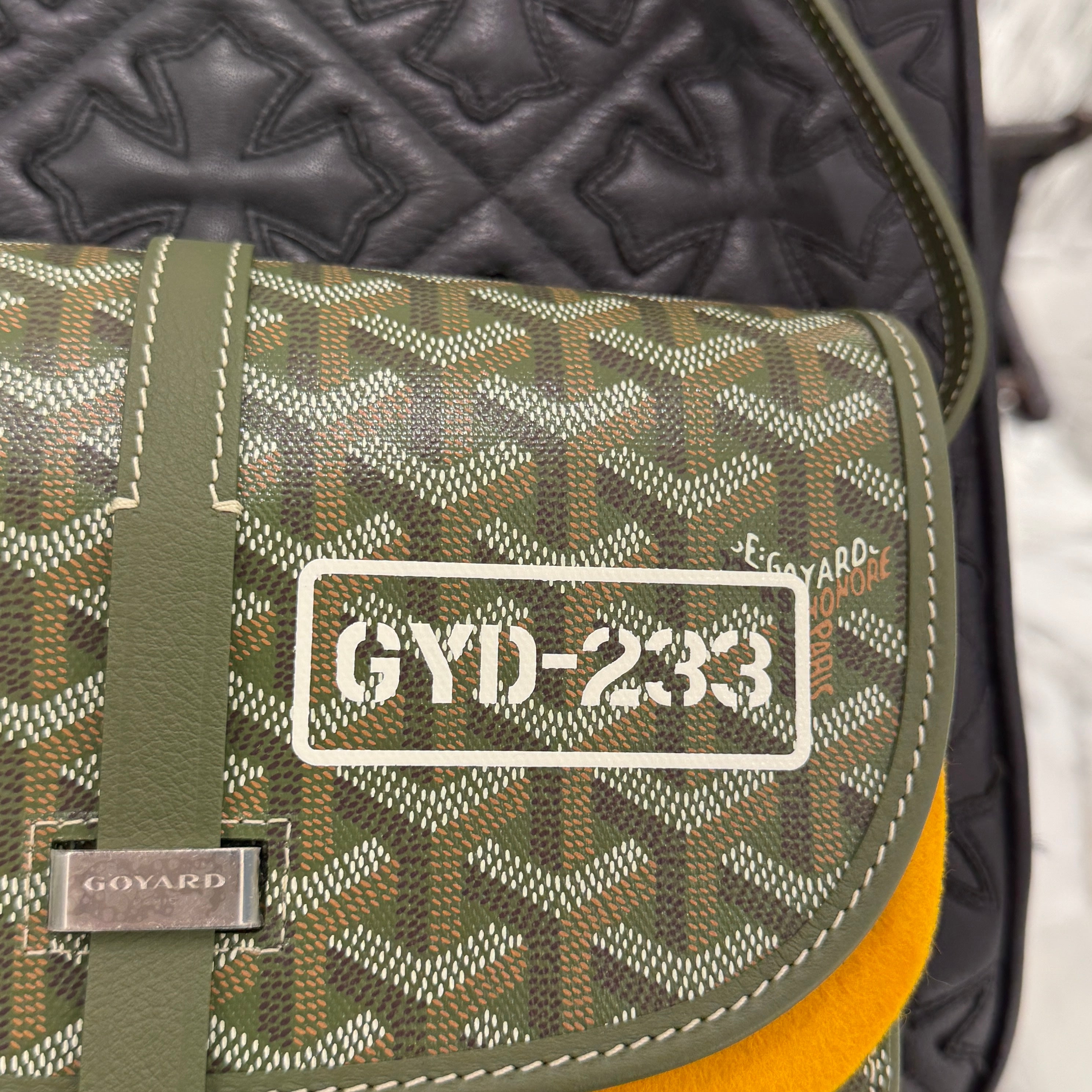 GOYARD 2025SS ARMY GREEN HAND PAINTED Belvedere PM Shoulder Bag BELGYDPMLTY29CG29P ゴヤール アーミーグリーン ハンドペイント ベルヴェデーレ PM ショルダーバッグ