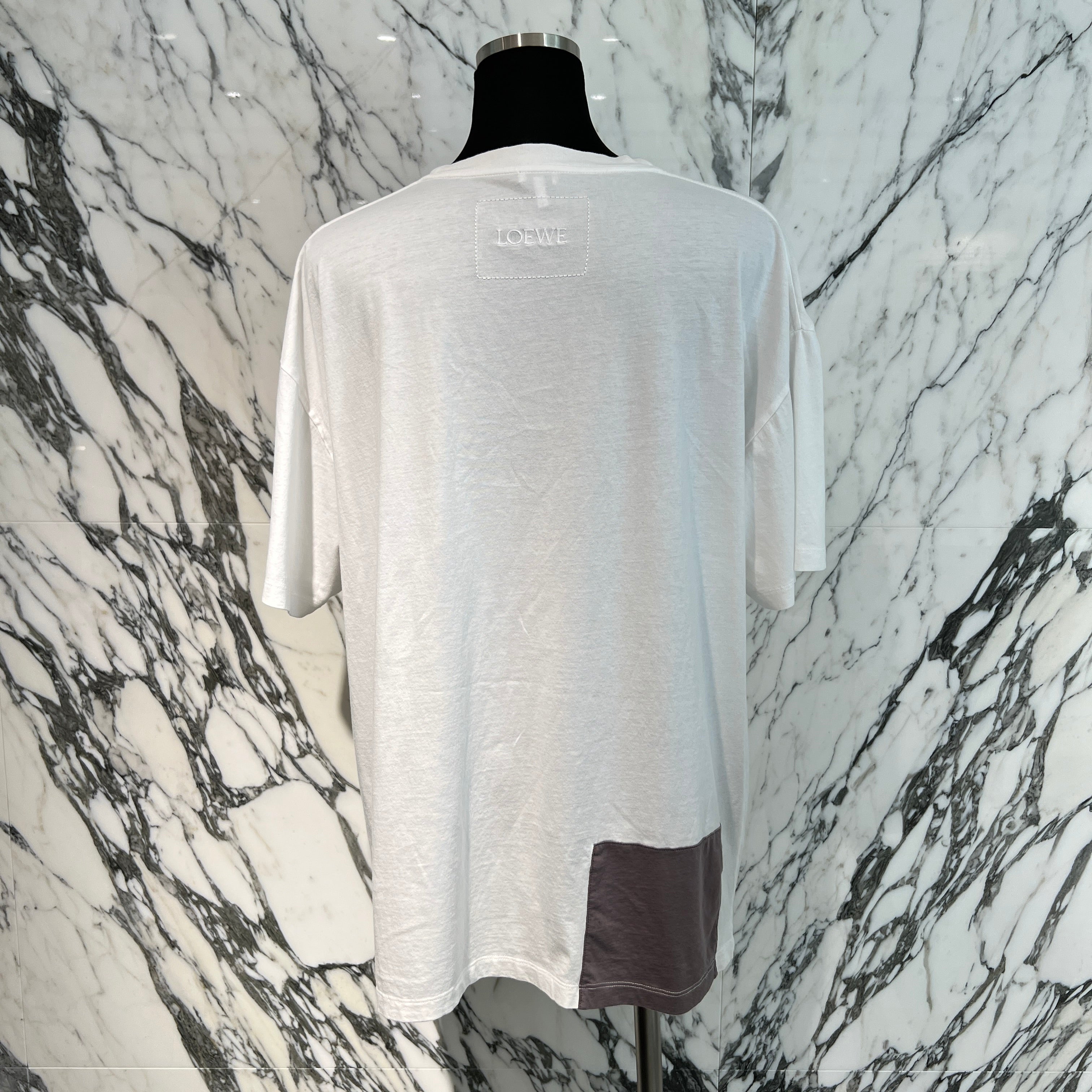 LOEWE 2025SS Intarsia Patch Cotton Tee H526Y22XBH Size M ロエベ インターシャパッチ コットンTシャツ サイズM
