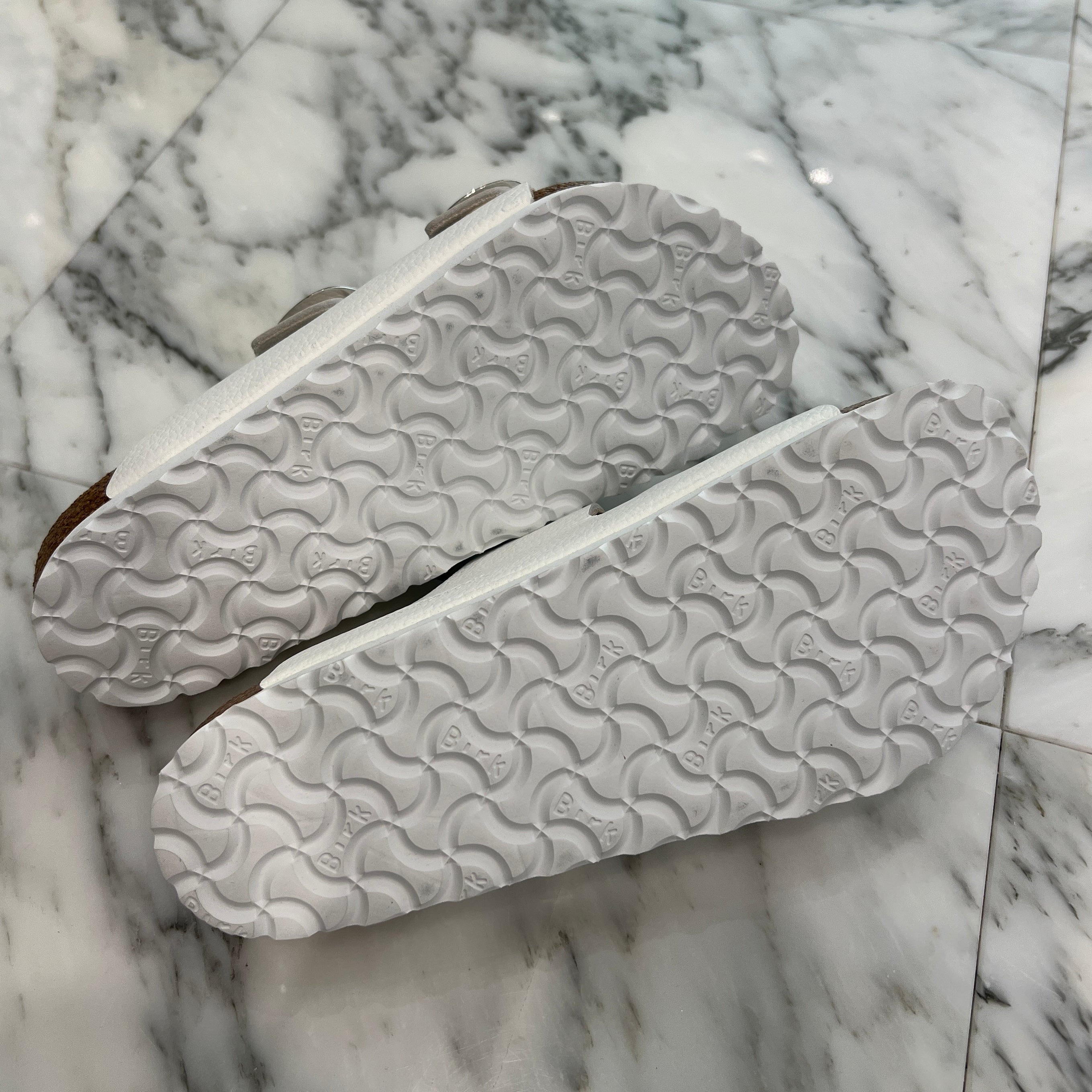 CHROME HEARTS × BIRKENSTOCK Gunslinger Buckle Arizona Suede Leather Sandals Size 38 クロムハーツ × ビルケンシュトック ガンスリンガーバックル アリゾナ スエードレザー サンダル サイズ38