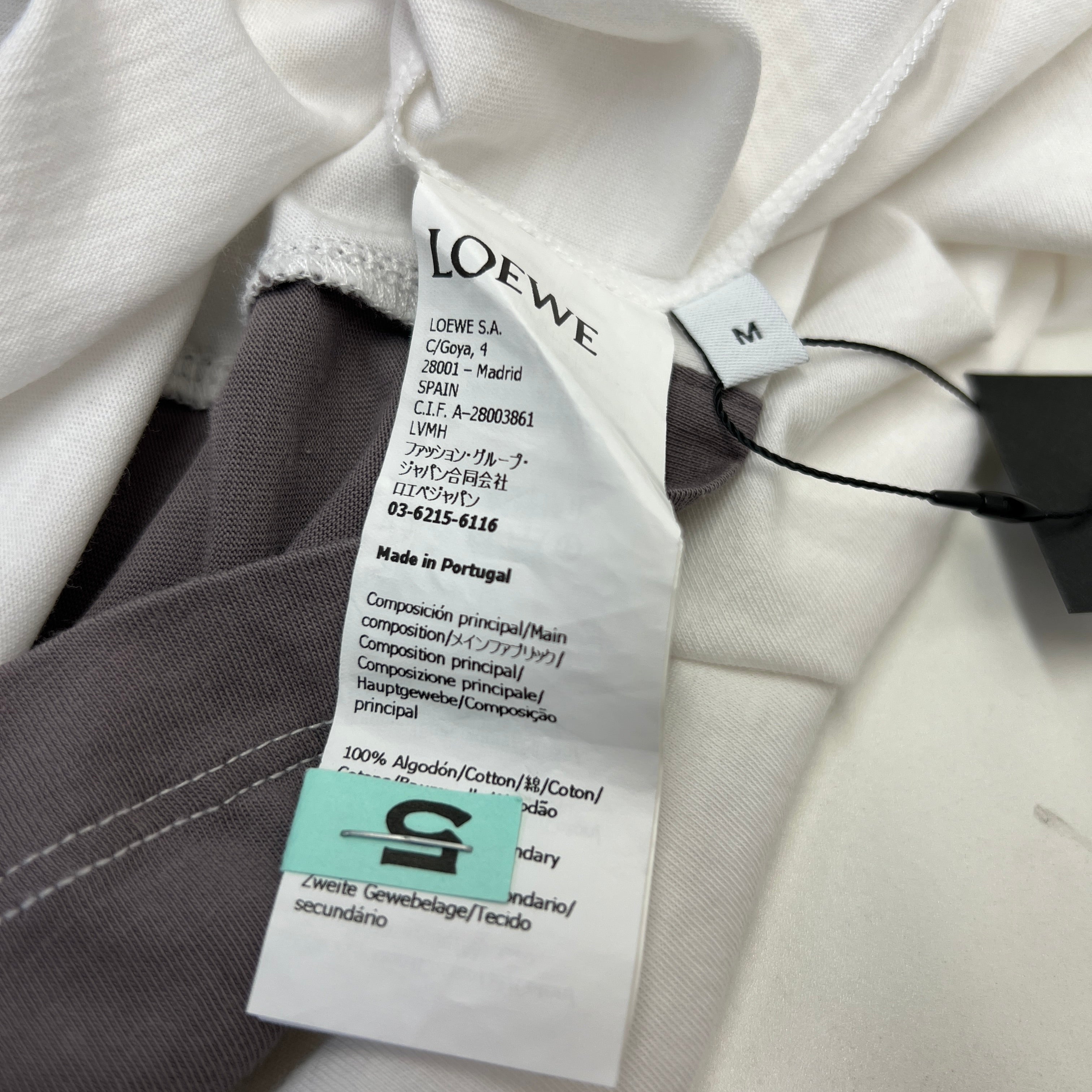 LOEWE 2025SS Intarsia Patch Cotton Tee H526Y22XBH Size M ロエベ インターシャパッチ コットンTシャツ サイズM