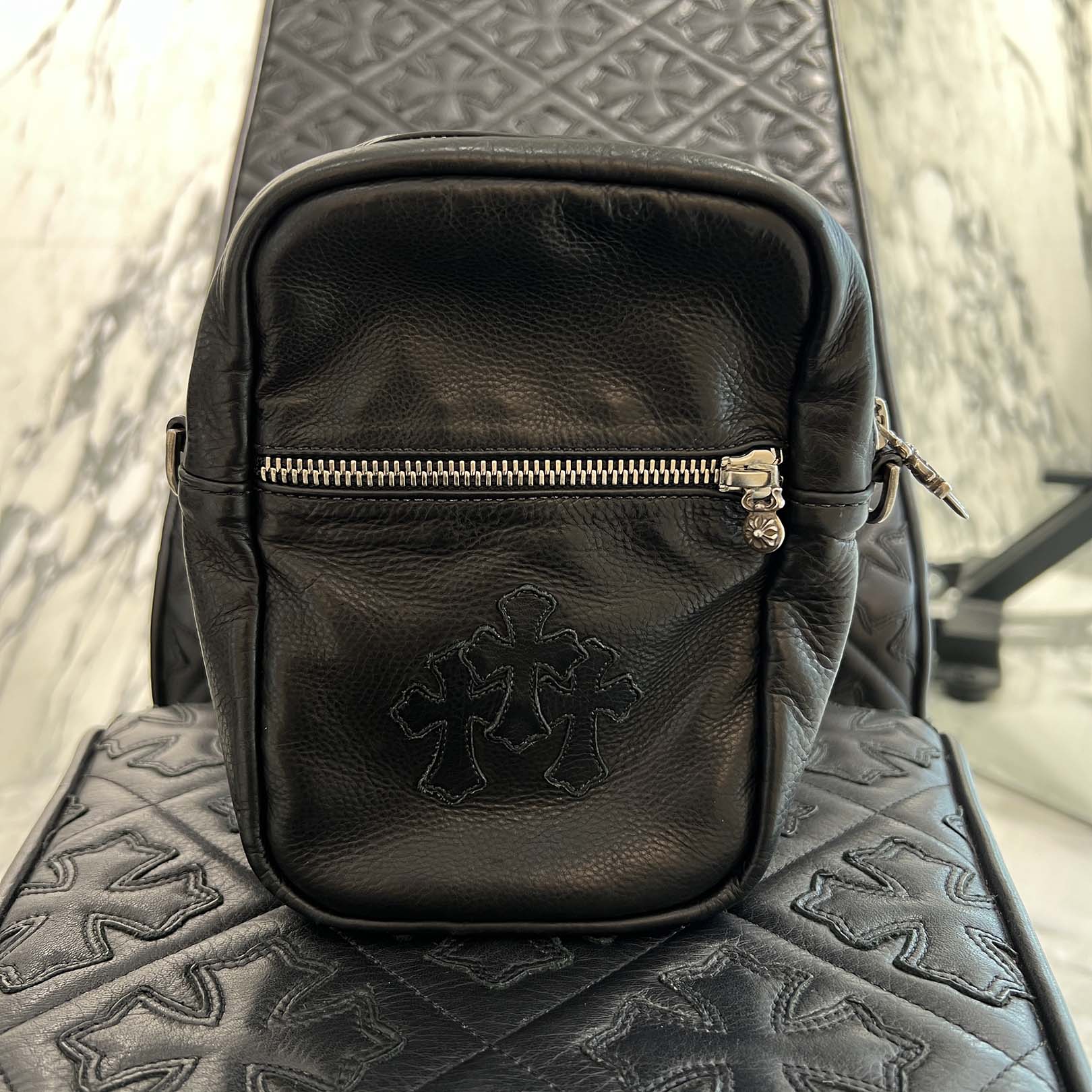 CHROME HEARTS TAKAMINI 3 Cemetery Cross Patch Shoulder Bag クロムハーツ タカミニ 3セメタリークロスパッチ ショルダーバッグ