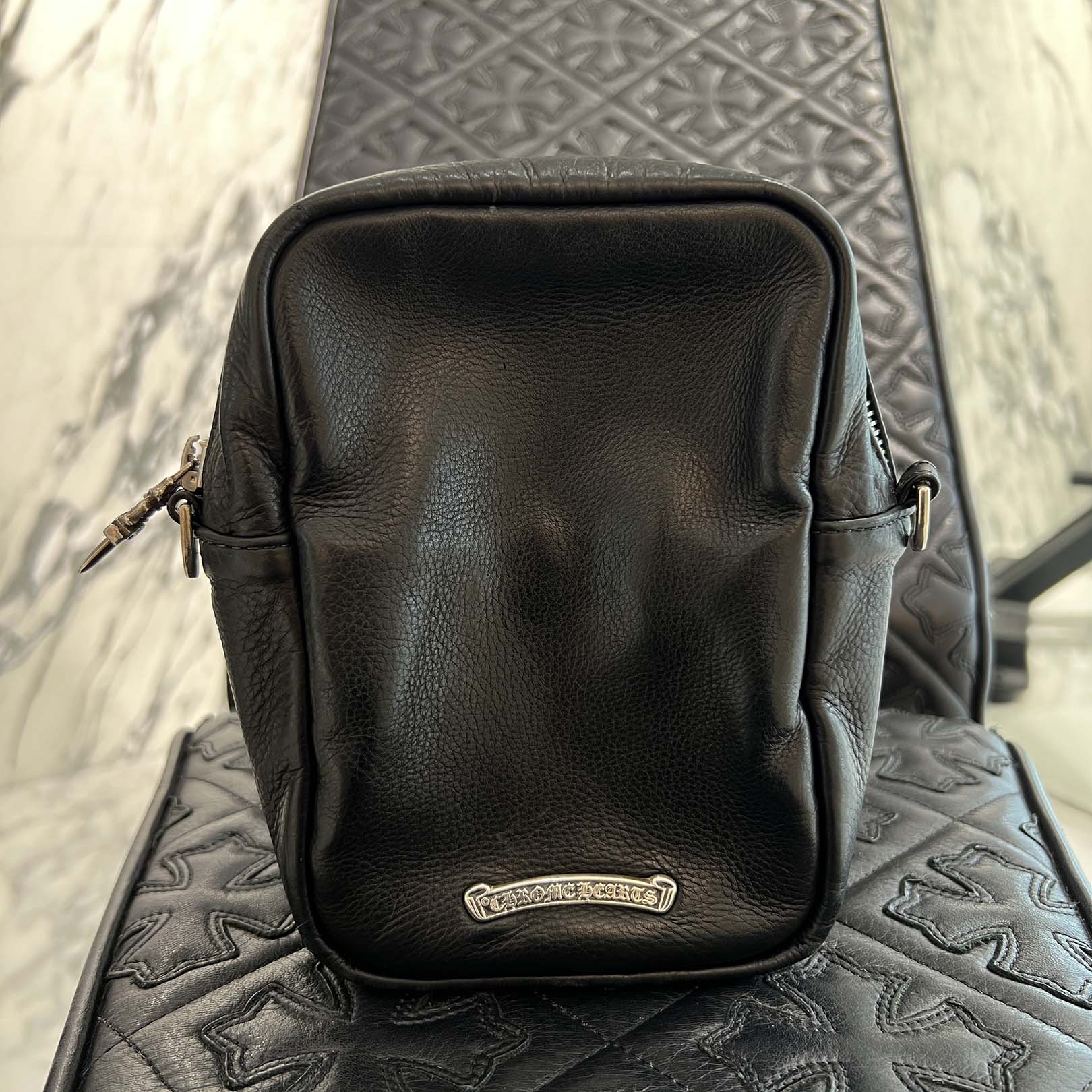 CHROME HEARTS TAKAMINI 3 Cemetery Cross Patch Shoulder Bag クロムハーツ タカミニ 3セメタリークロスパッチ ショルダーバッグ