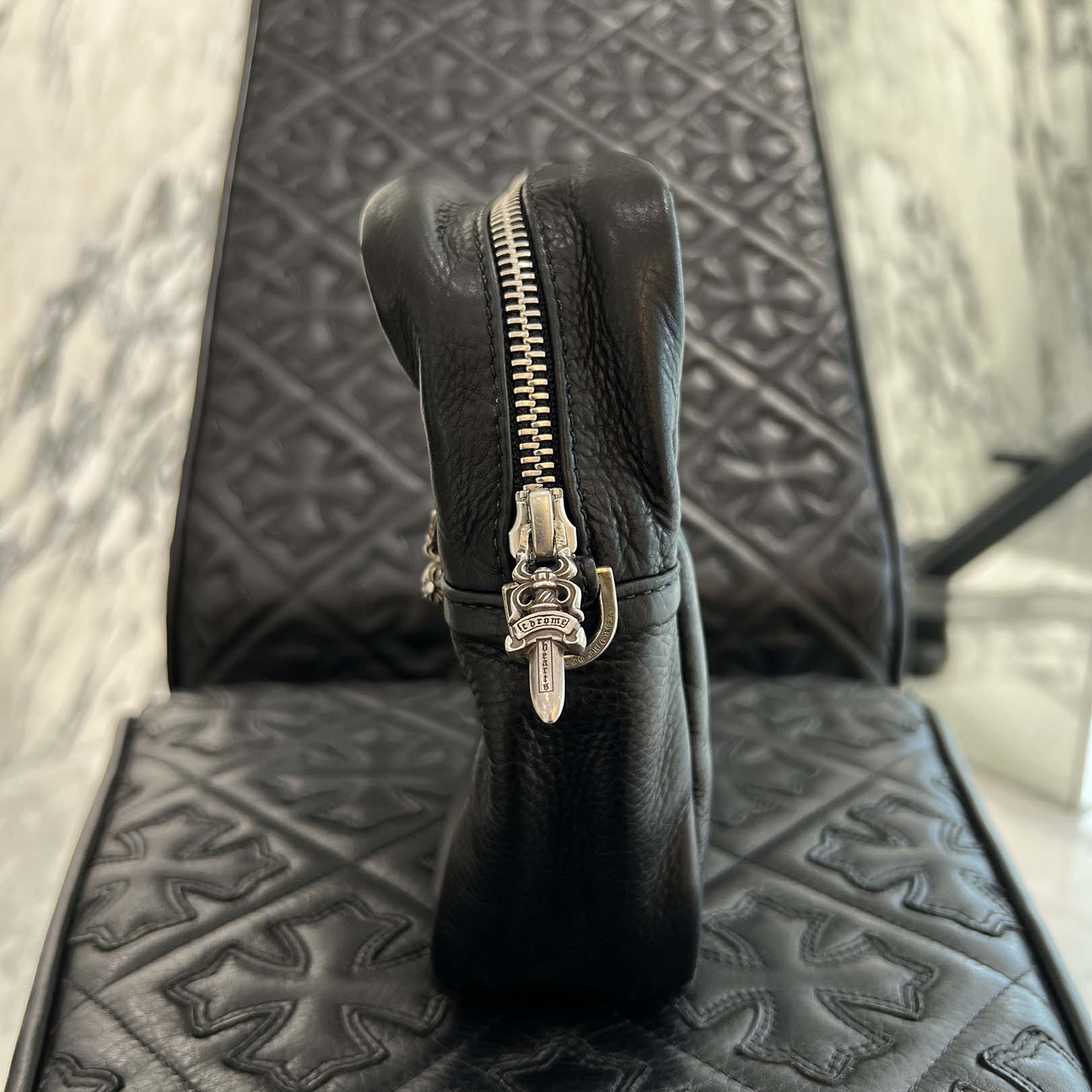 CHROME HEARTS TAKAMINI 3 Cemetery Cross Patch Shoulder Bag クロムハーツ タカミニ 3セメタリークロスパッチ ショルダーバッグ