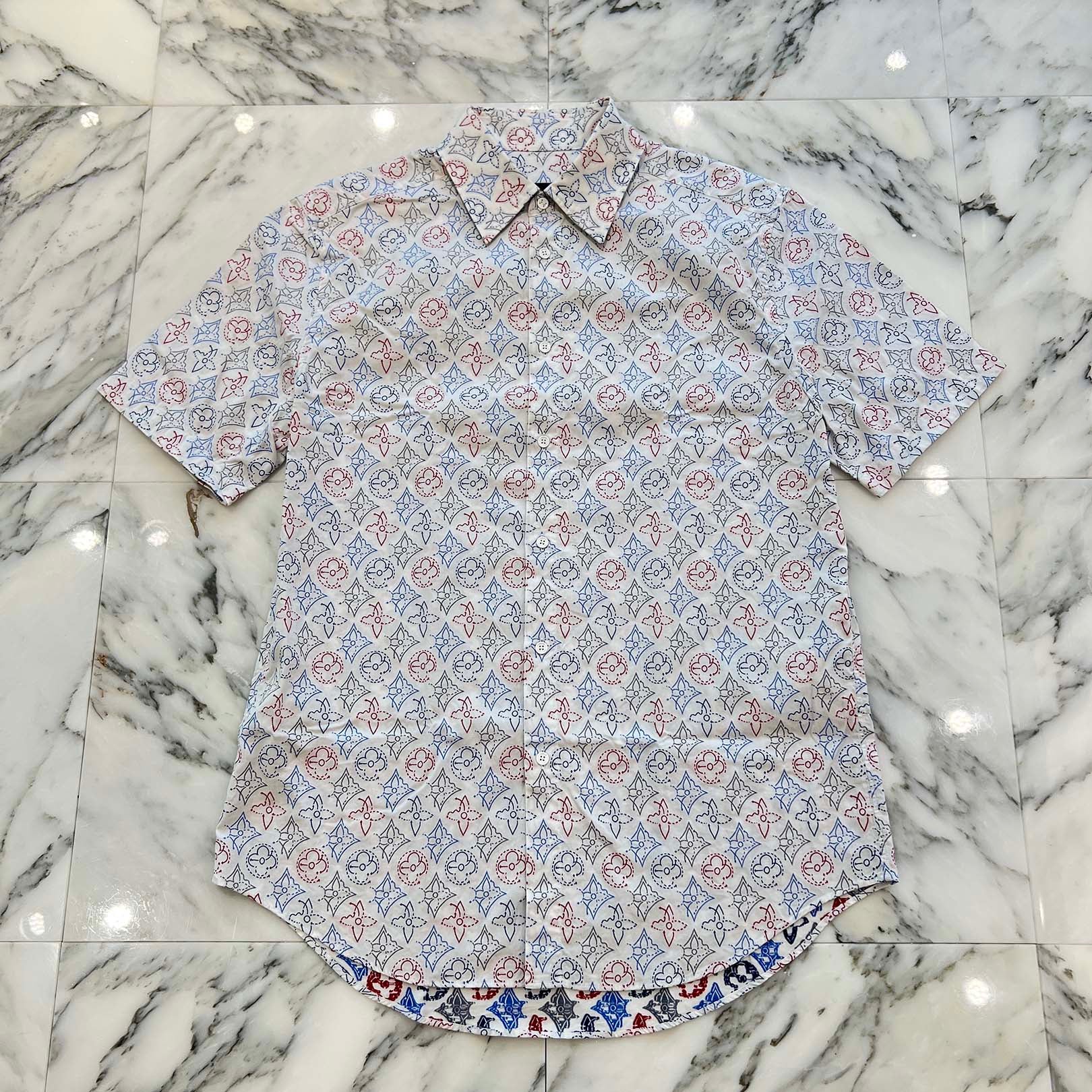LOUIS VUITTON × NBA 2021AW Monogram Signature Short Sleeve Shirt HLS44W Size XL ルイヴィトン × NBA モノグラムシグネチャー半袖シャツ サイズXL