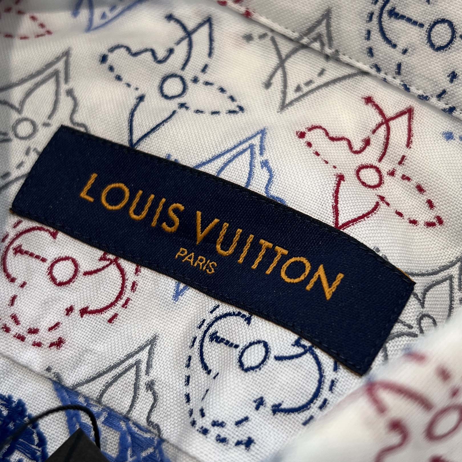 LOUIS VUITTON × NBA 2021AW Monogram Signature Short Sleeve Shirt HLS44W Size XL ルイヴィトン × NBA モノグラムシグネチャー半袖シャツ サイズXL