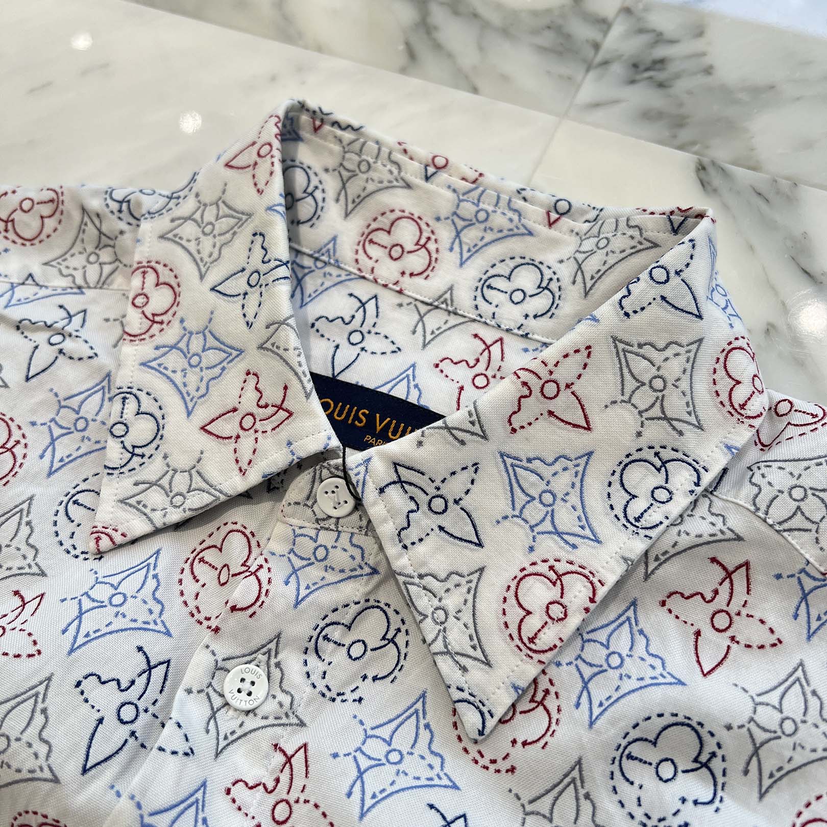 LOUIS VUITTON × NBA 2021AW Monogram Signature Short Sleeve Shirt HLS44W Size XL ルイヴィトン × NBA モノグラムシグネチャー半袖シャツ サイズXL