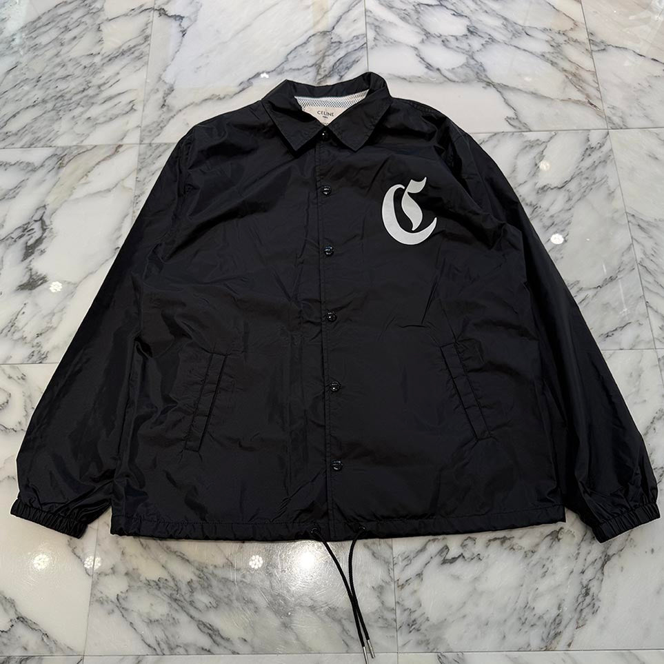 CELINE 2022SS Initial Logo Print Coach Jacket 2W544495M Size 48 セリーヌ イニシャルロゴプリン コーチジャケット サイズ48