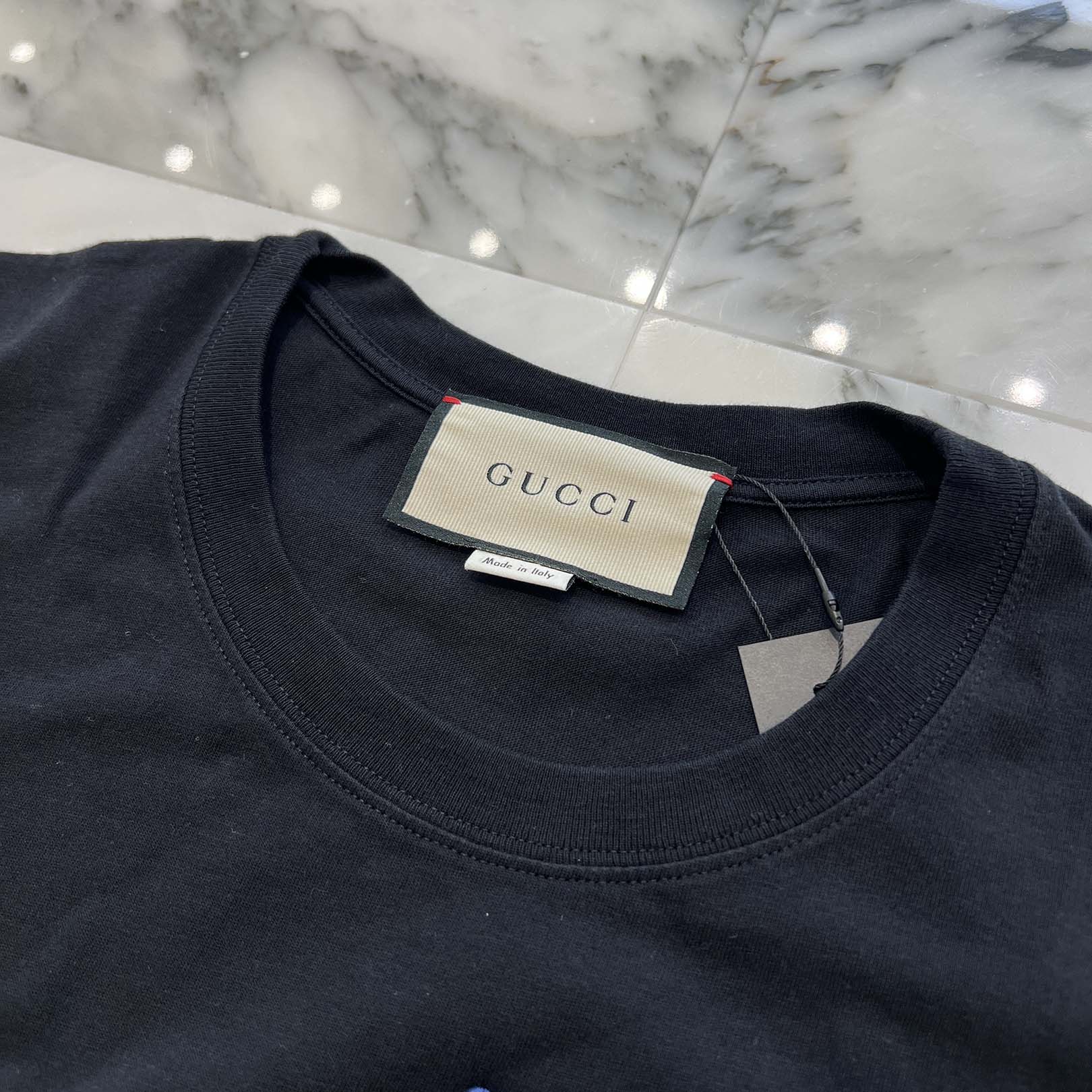 GUCCI ×Disney 2019SS "Three Little Pigs" Patch Shelly Line Tee 548334-XJAN9 Size S グッチ × ディズニー "三匹の子豚"パッチ シェリーラインTシャツ サイズS