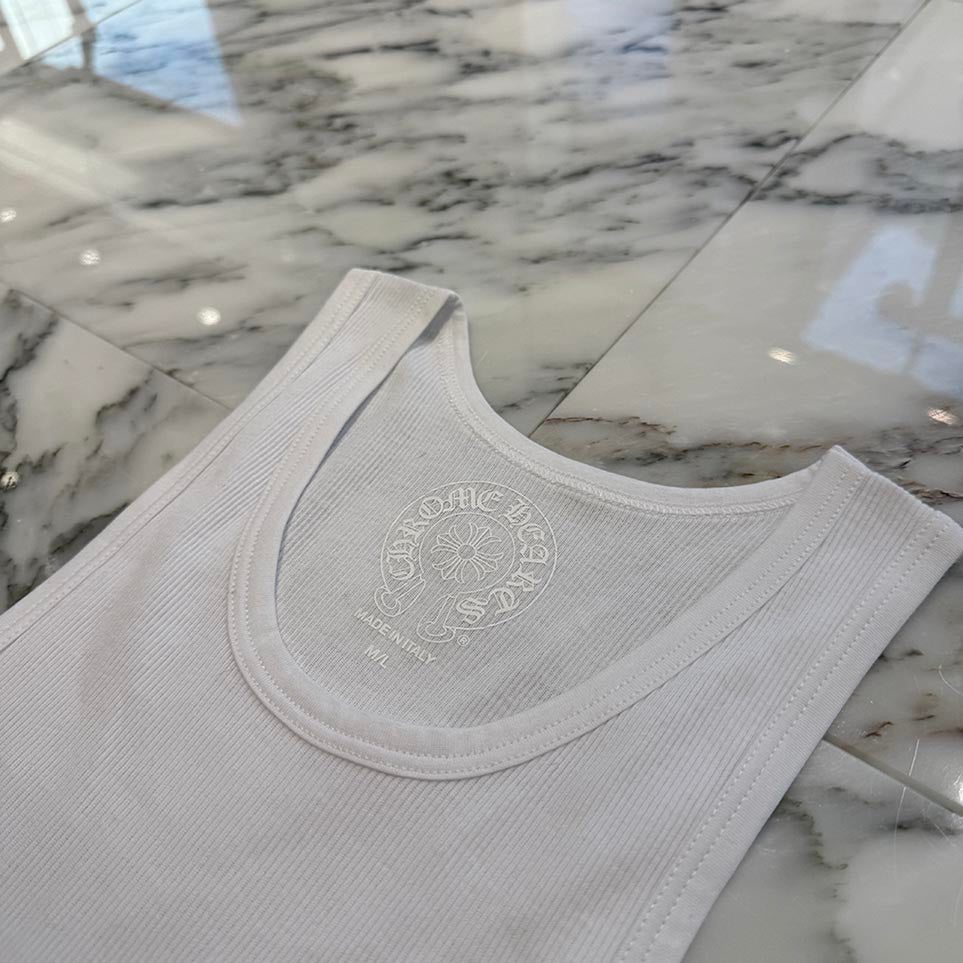 CHROME HEARTS St. Barth Limited Beads Embroidery Cross Tank Top Size M/L クロムハーツ セントバース限定 ビーズ刺繍 クロス タンクトップ サイズM/L