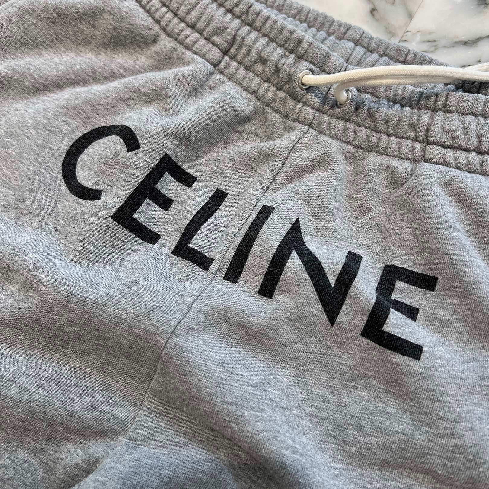 CELINE 2021SS Logo Print Sweat Jogger Pants 2Z056052H Size M セリーヌ ロゴプリント スウェット ジョガーパンツ サイズM