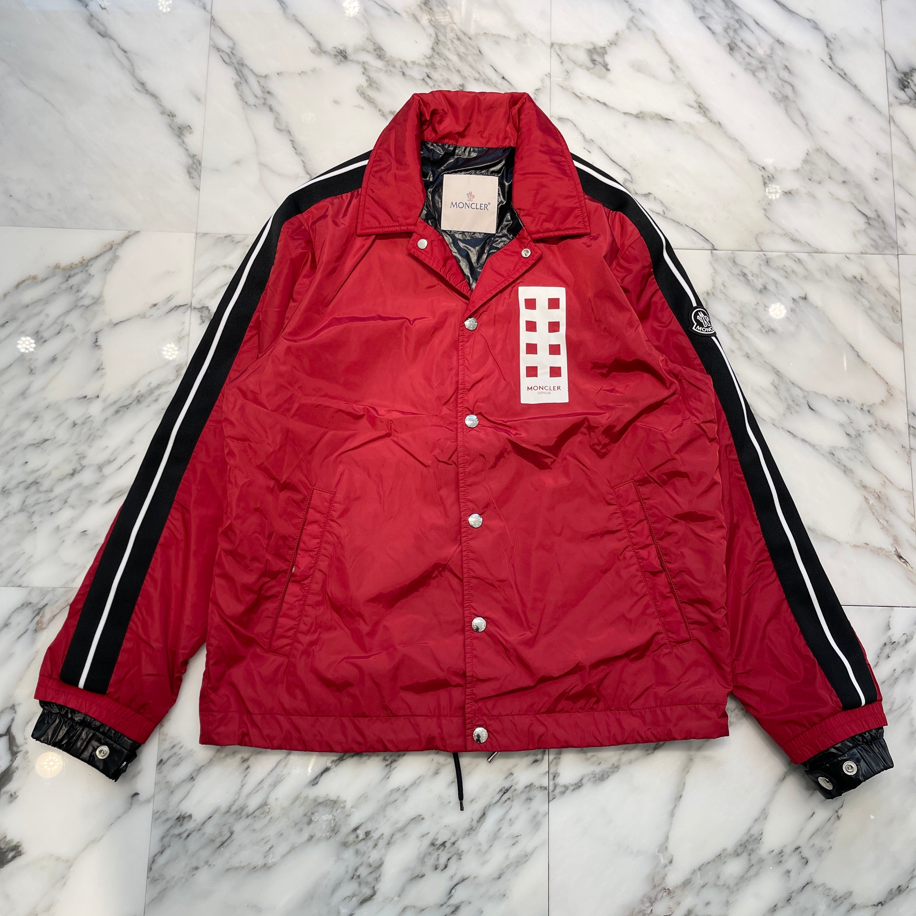 MONCLER × Palm Angels 2018AW "I’m So High Genius" Coach Jacket D20964110151 Size 1 モンクレール×パームエンジェルス "アイムソーハイジーニアス" コーチジャケット サイズ1