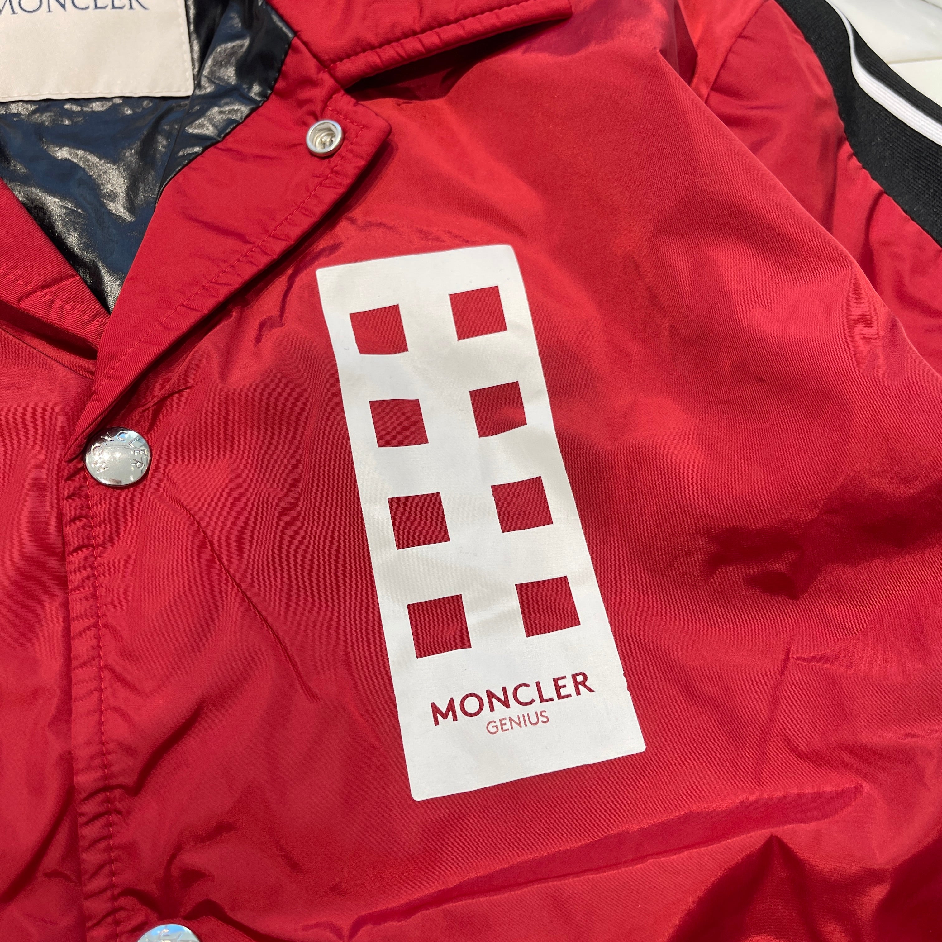 MONCLER × Palm Angels 2018AW "I’m So High Genius" Coach Jacket D20964110151 Size 1 モンクレール×パームエンジェルス "アイムソーハイジーニアス" コーチジャケット サイズ1