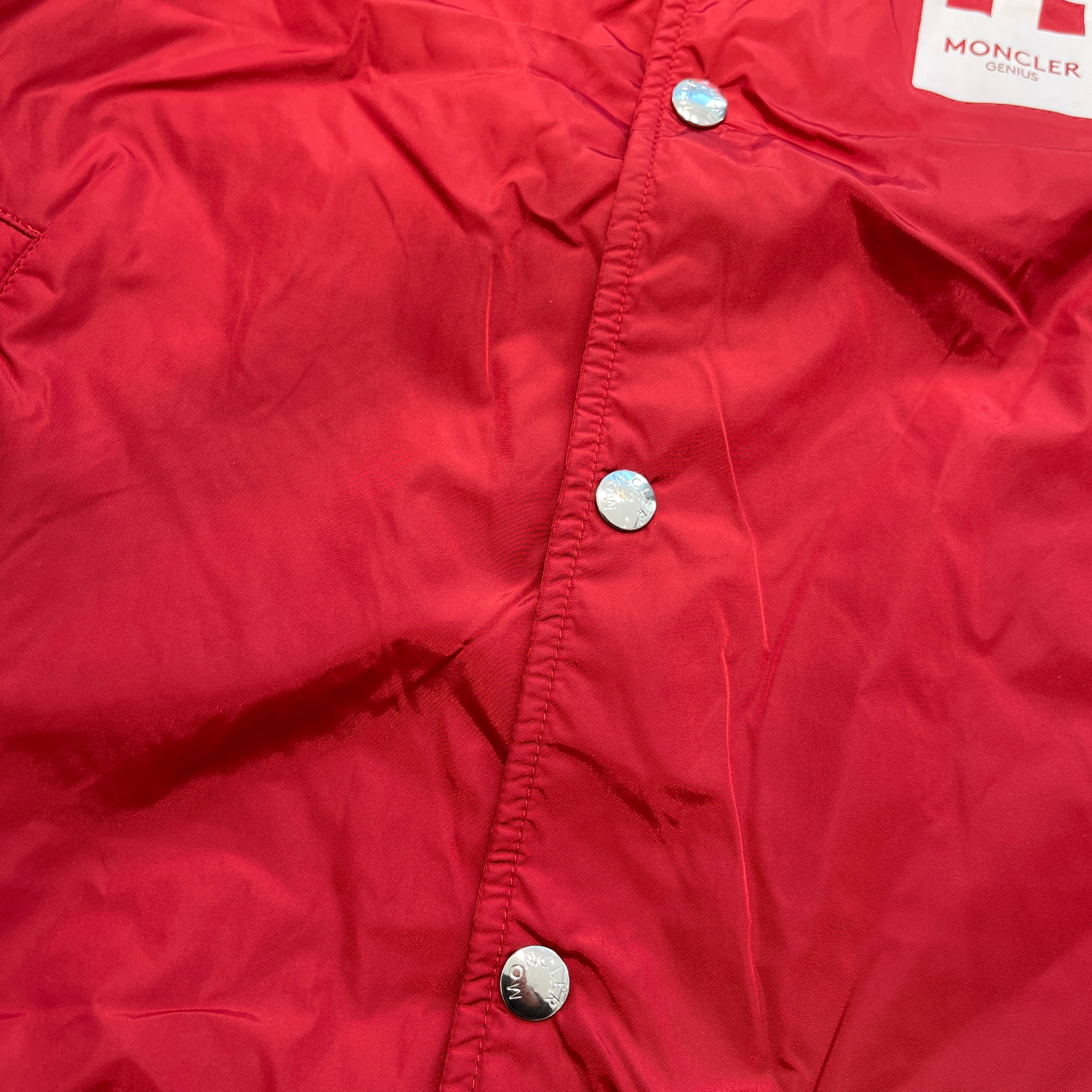 MONCLER × Palm Angels 2018AW "I’m So High Genius" Coach Jacket D20964110151 Size 1 モンクレール×パームエンジェルス "アイムソーハイジーニアス" コーチジャケット サイズ1