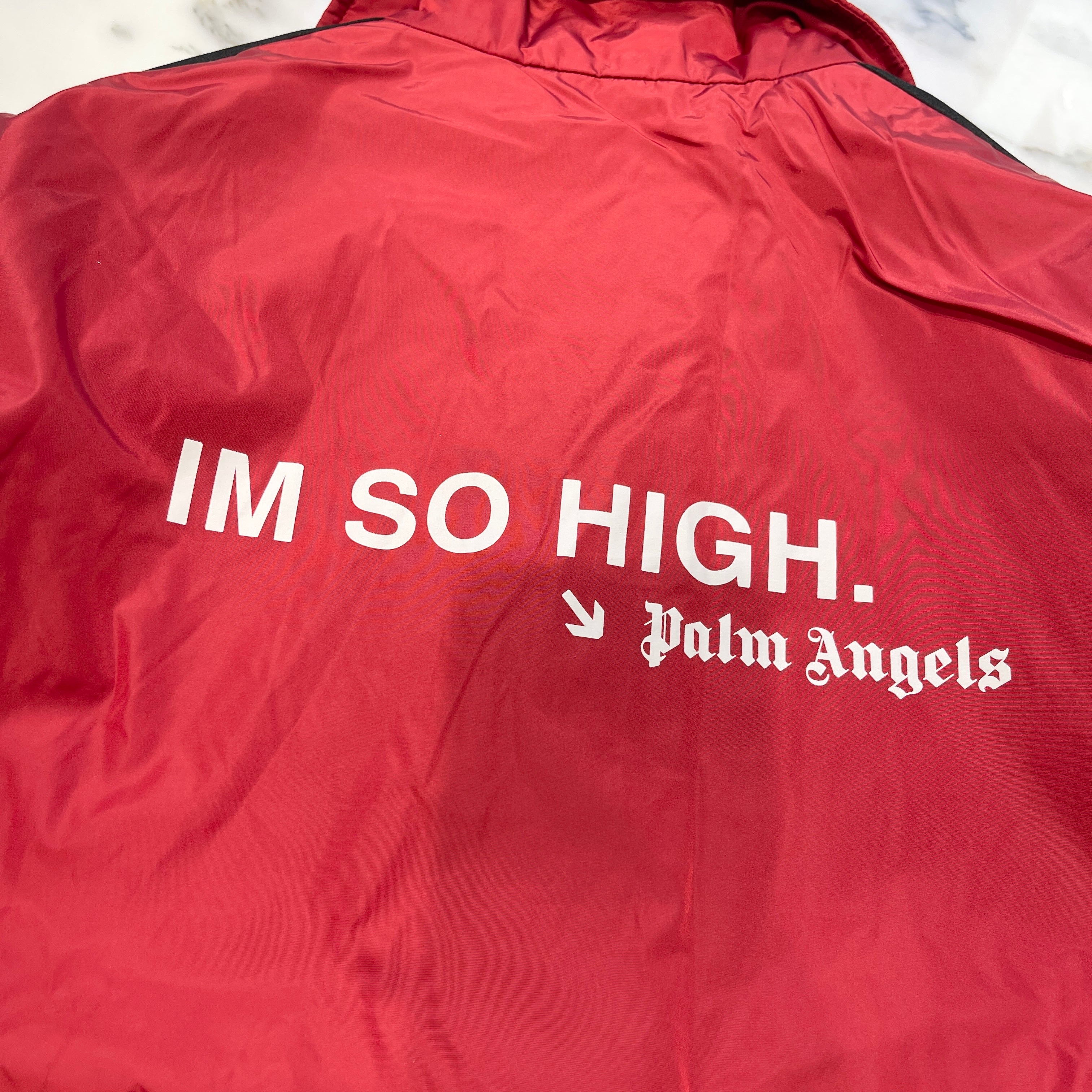 MONCLER × Palm Angels 2018AW "I’m So High Genius" Coach Jacket D20964110151 Size 1 モンクレール×パームエンジェルス "アイムソーハイジーニアス" コーチジャケット サイズ1