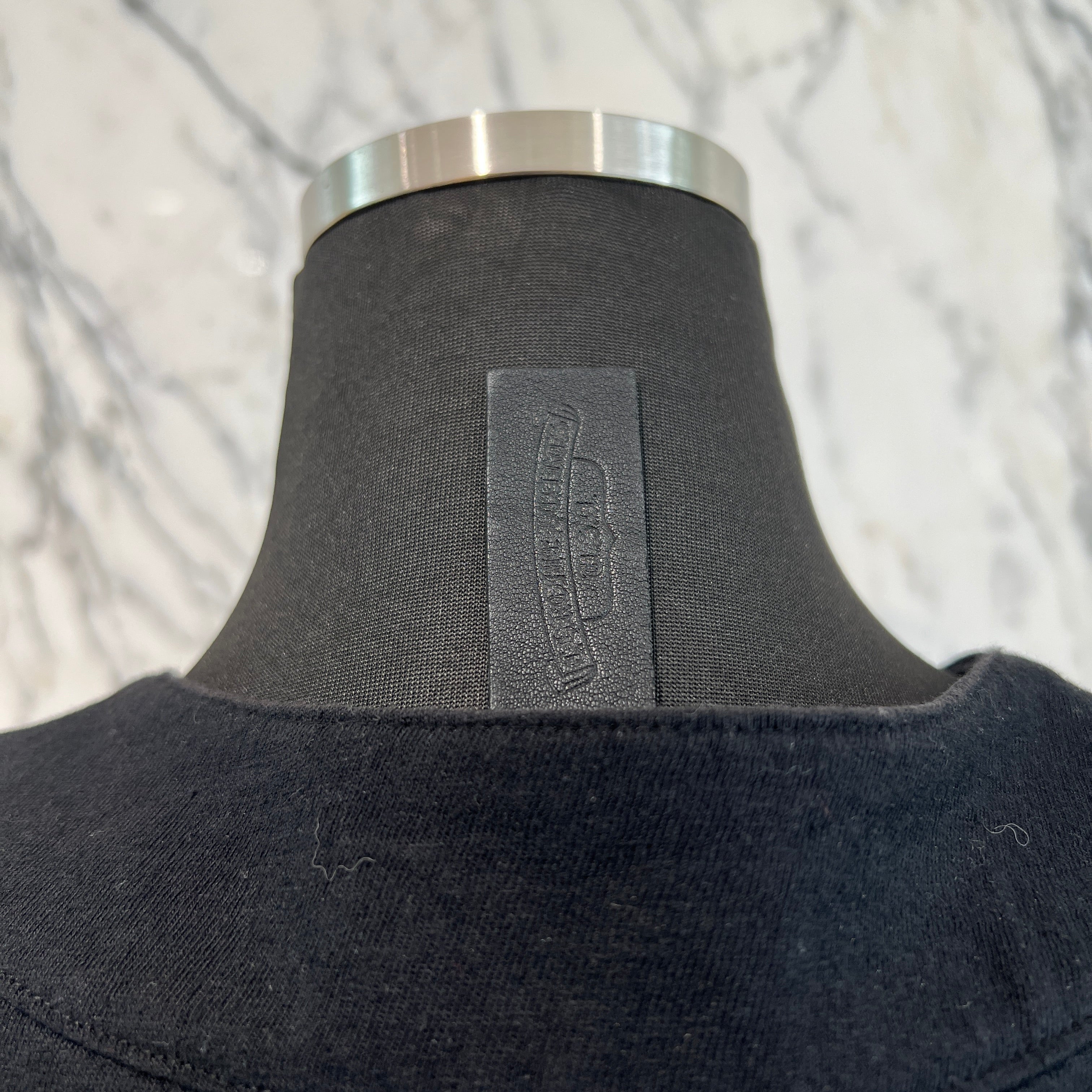 CHROME HEARTS Leather Patch Cross Ball Button Baseball Cotton Shirt Size L クロムハーツ レザーパッチ クロスボールボタン ベースボール コットンシャツ サイズL