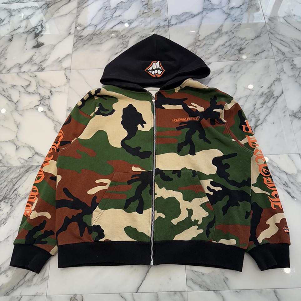 CHROME HEARTS × MATTY BOY 2022SS PPO CAUTION Zip Up Hoodie Size XL クロムハーツ × マッティボーイ コーション ジップアップフーディ サイズXL