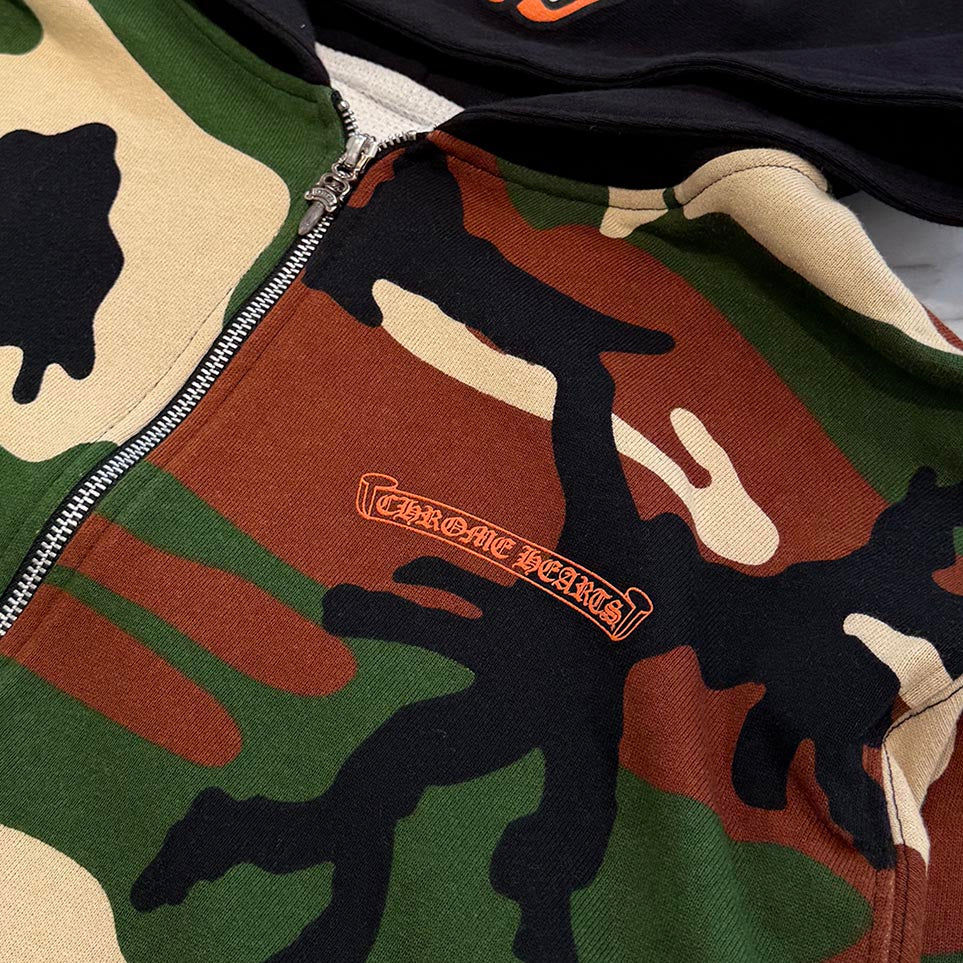 CHROME HEARTS × MATTY BOY 2022SS PPO CAUTION Zip Up Hoodie Size XL クロムハーツ × マッティボーイ コーション ジップアップフーディ サイズXL