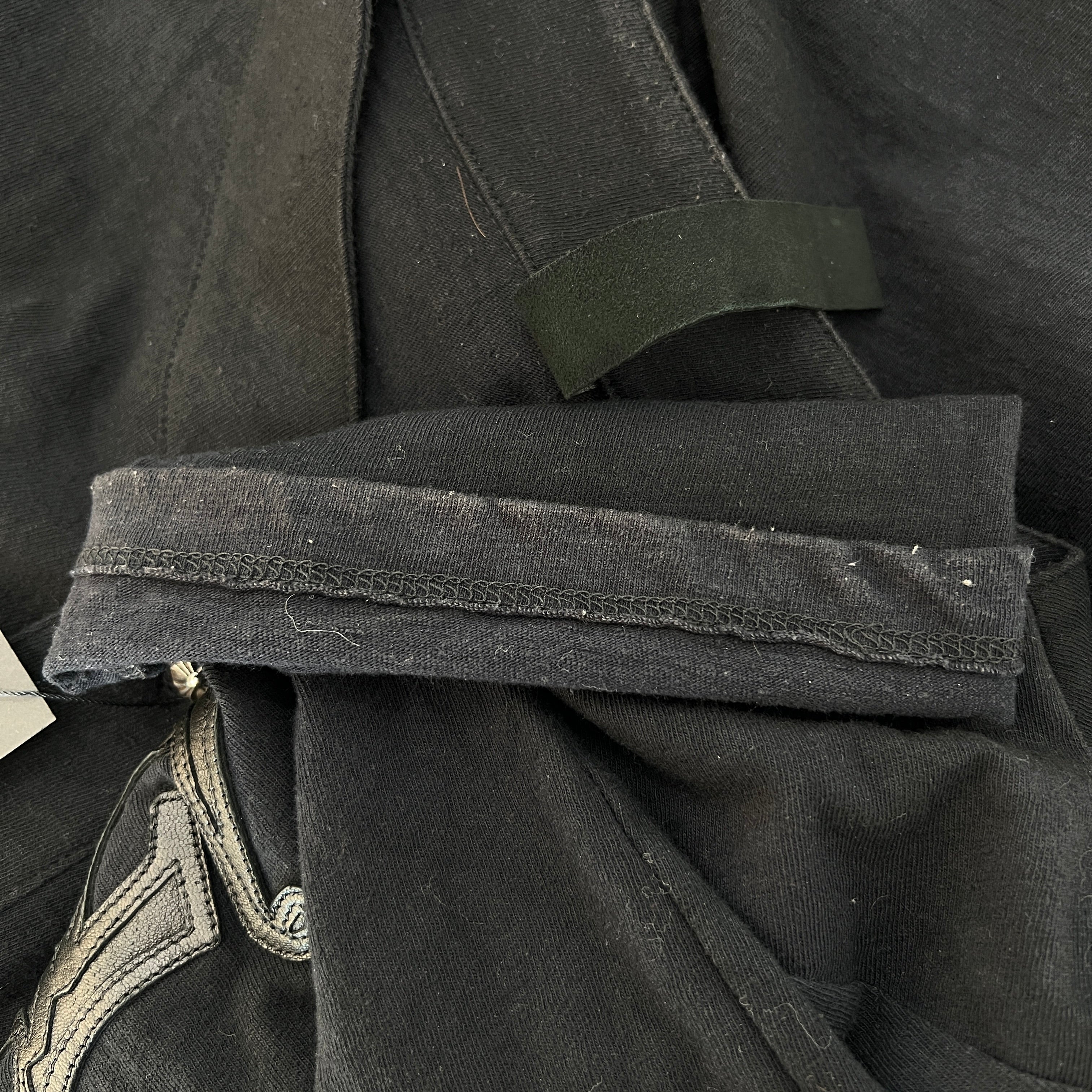 CHROME HEARTS Leather Patch Cross Ball Button Baseball Cotton Shirt Size L クロムハーツ レザーパッチ クロスボールボタン ベースボール コットンシャツ サイズL