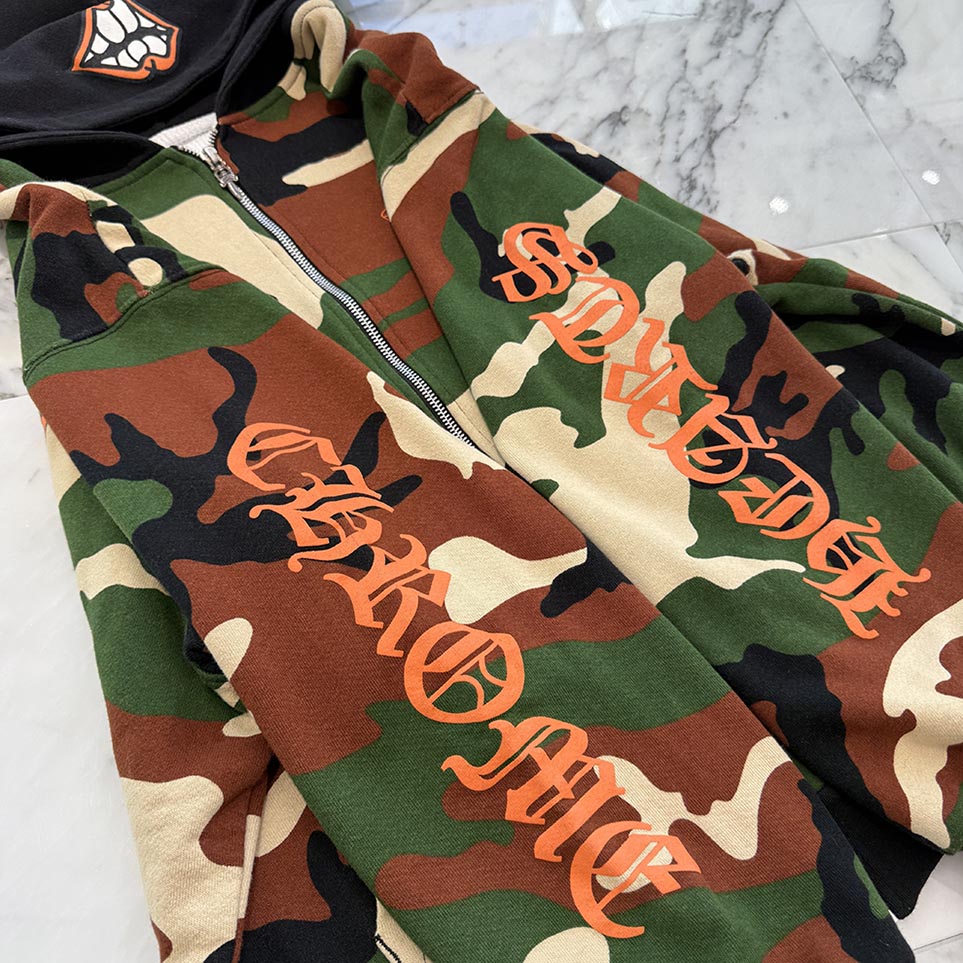 CHROME HEARTS × MATTY BOY 2022SS PPO CAUTION Zip Up Hoodie Size XL クロムハーツ × マッティボーイ コーション ジップアップフーディ サイズXL