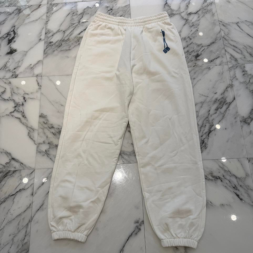 CHROME HEARTS クロムハーツ Las Vegas Limited Sweat Pants Fontainebleau ラスベガス限定スウェットパンツ フォンテーヌブロー ホワイト CHROME HEARTS 2024SS Las Vegas Limited Fontainebleau Dice Sweat