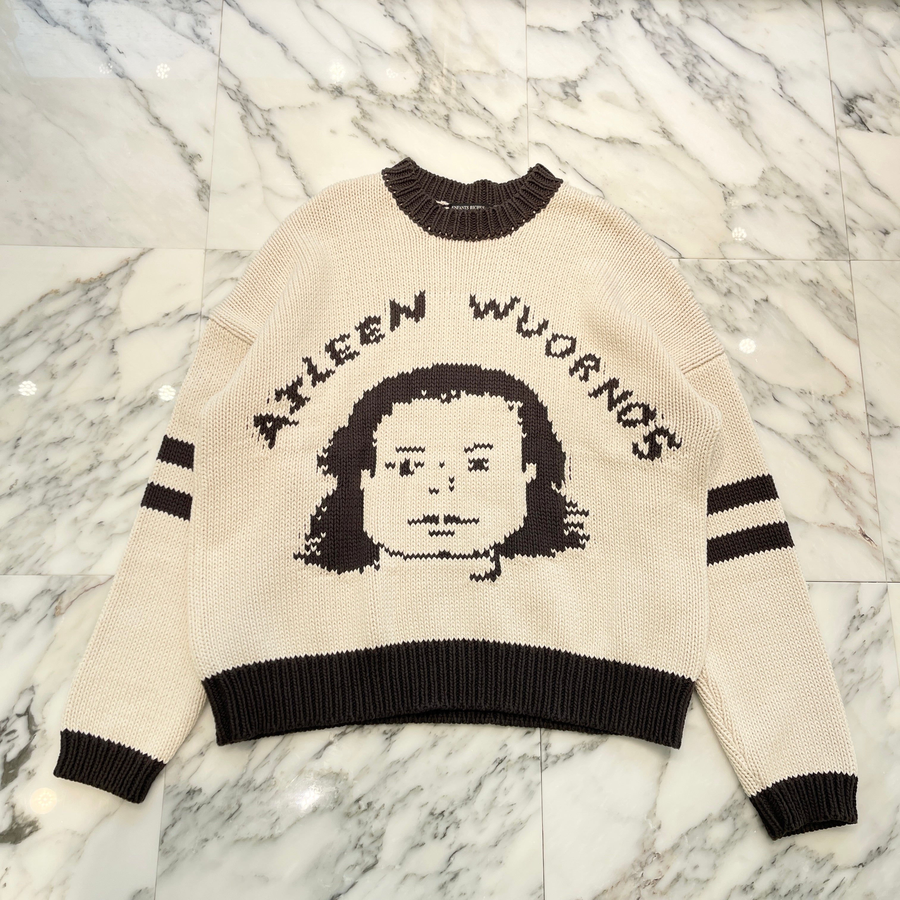 ENFANTS RICHES DEPRIMES 2023SS "Aileen Wuornos" Cotton Knit Sweater Size M アンファン リッシュ デプリメ "アイリーンウォーノス" コットン ニットセーター サイズM