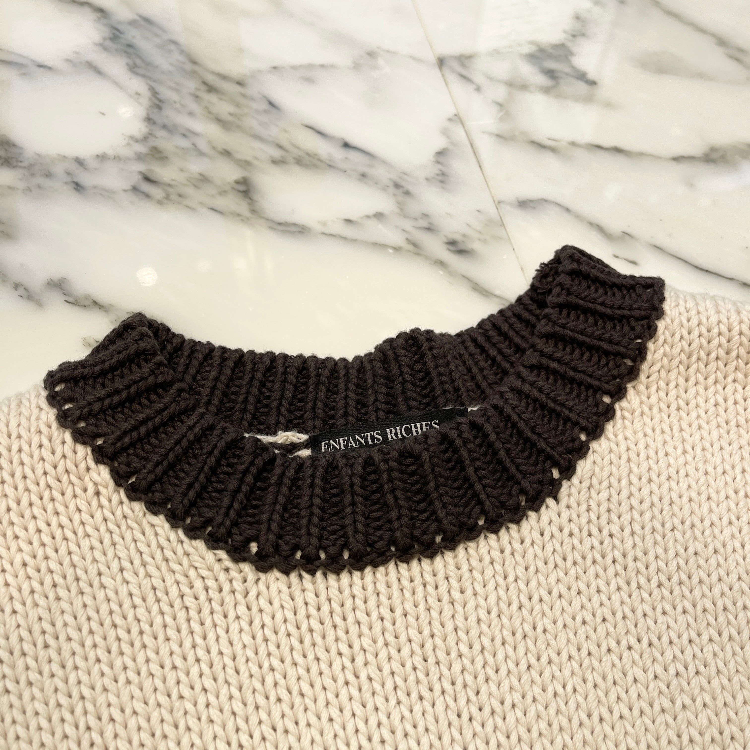 ENFANTS RICHES DEPRIMES 2023SS "Aileen Wuornos" Cotton Knit Sweater Size M アンファン リッシュ デプリメ "アイリーンウォーノス" コットン ニットセーター サイズM