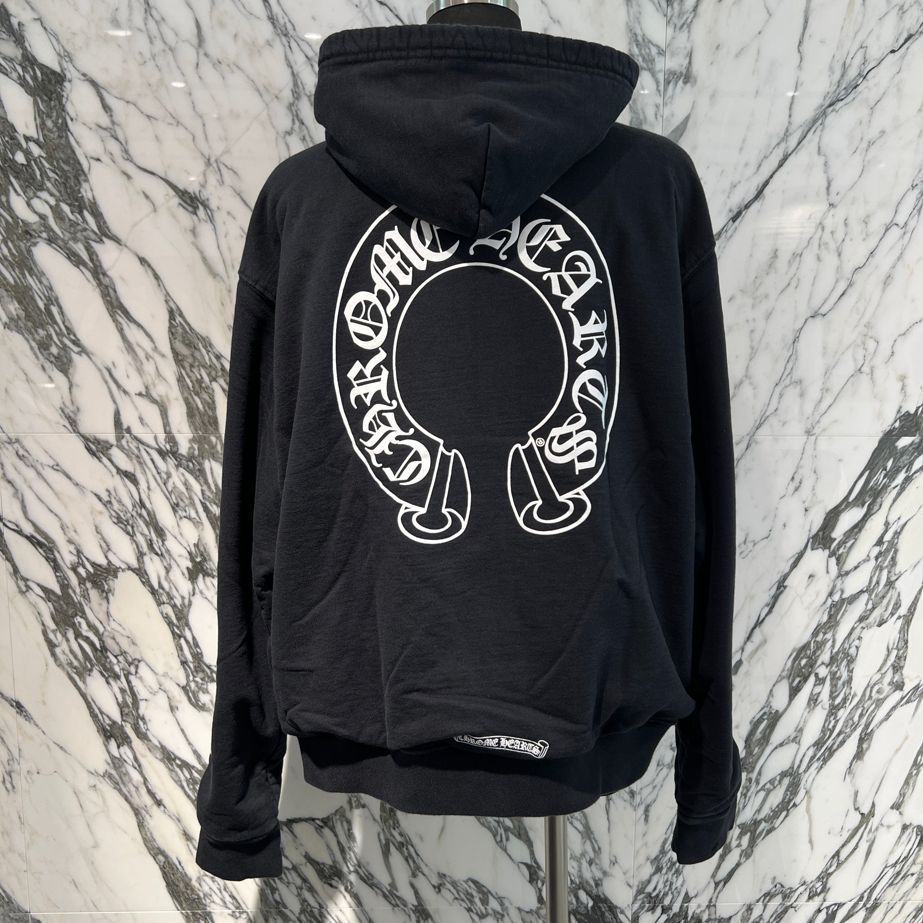 CHROME HEARTS Floral Cross Horseshoe Pullover Hoodie Size M クロムハーツ フローラルクロス ホースシュー プルオーバーフーディ サイズM
