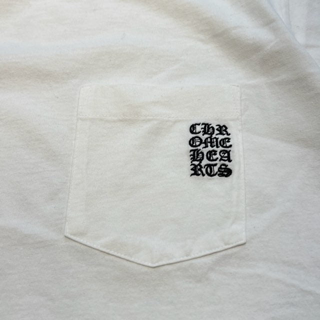 CHROME HEARTS Y NOT Vertical Logo Embroidery Tee Size L クロムハーツ ワイノット ヴァーティカルロゴ 刺繍 Tシャツ サイズL