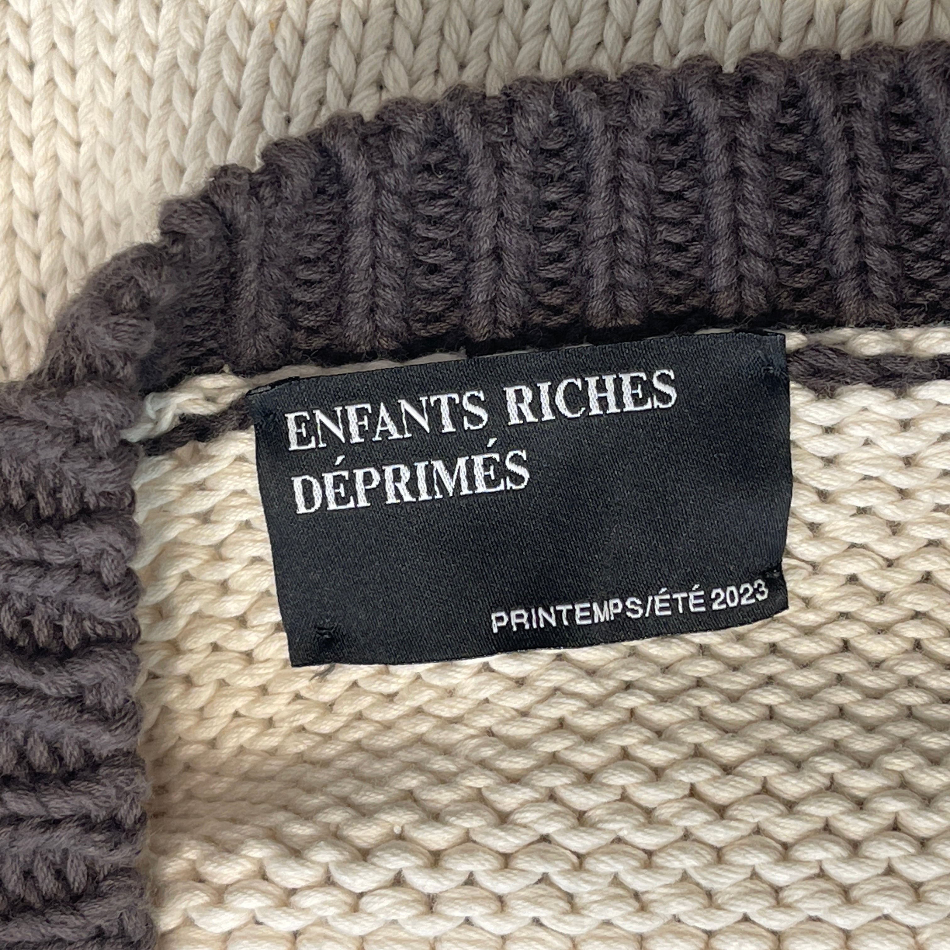 ENFANTS RICHES DEPRIMES 2023SS "Aileen Wuornos" Cotton Knit Sweater Size M アンファン リッシュ デプリメ "アイリーンウォーノス" コットン ニットセーター サイズM