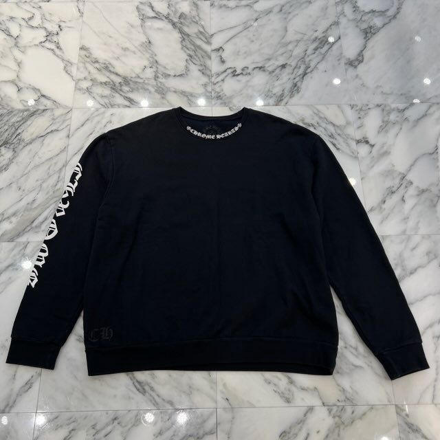 CHROME HEARTS Neck Logo Crewneck Sweatshirt Size L クロムハーツ ネックロゴクルーネックスウェットシャツ サイズL