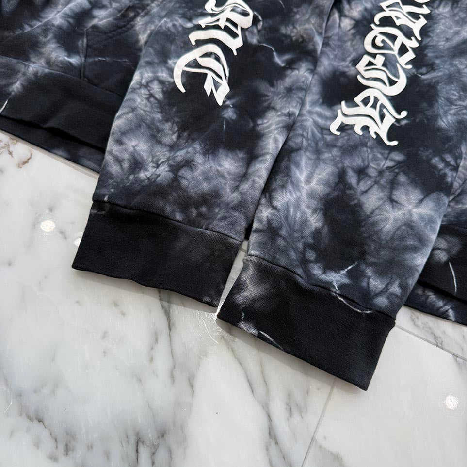 CHROME HEARTS Vertical Logo Horseshoe Tie Dye Pullover Hoodie Size L クロムハーツ ヴァーティカルロゴ ホースシュー タイダイ プルオーバーフーディー サイズL