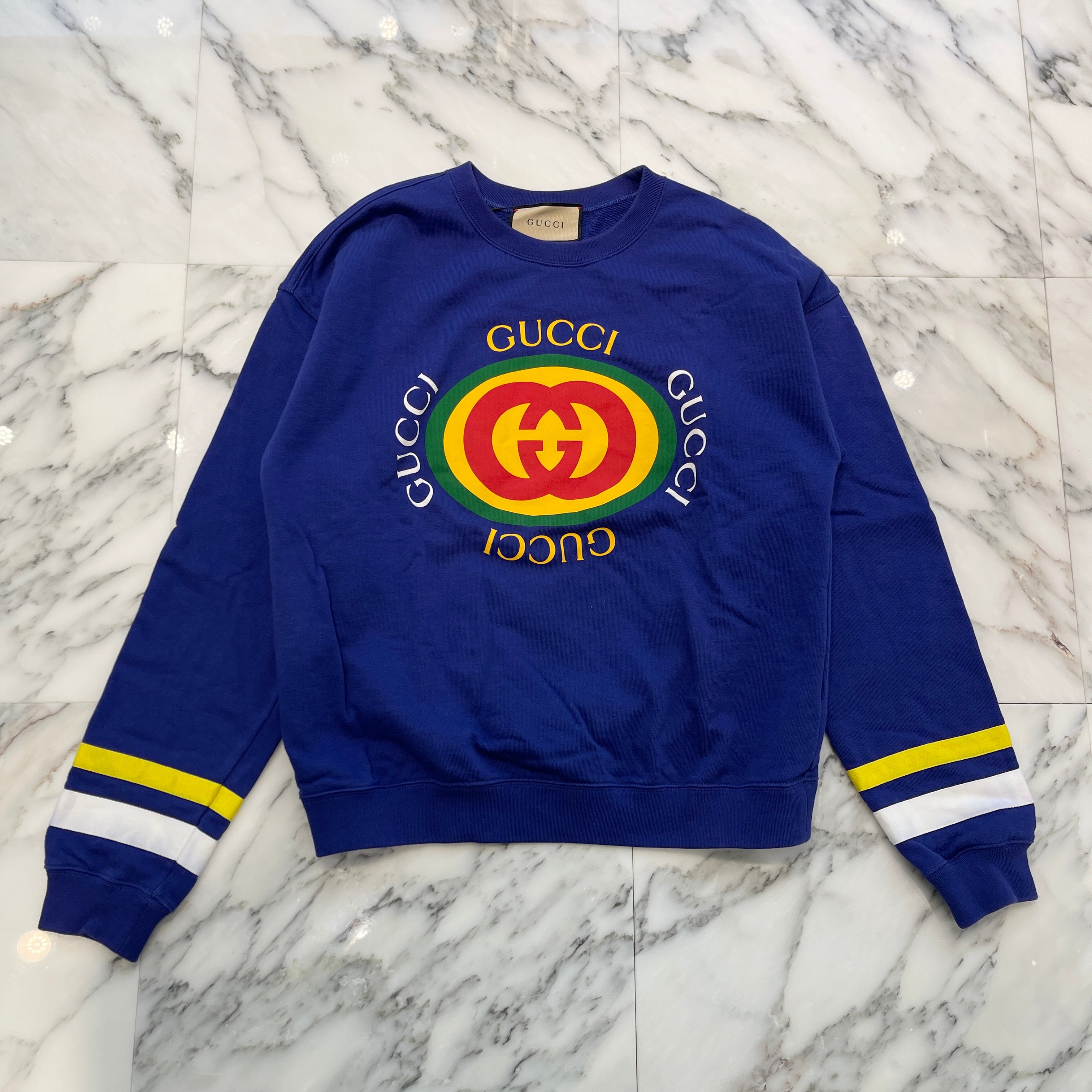 GUCCI 2023AW Inter Rocking G Logo Print Sweat Shirt 747809 XJFL8 Size XS グッチ インターロッキングG ロゴ プリント スウェットシャツ サイズXS