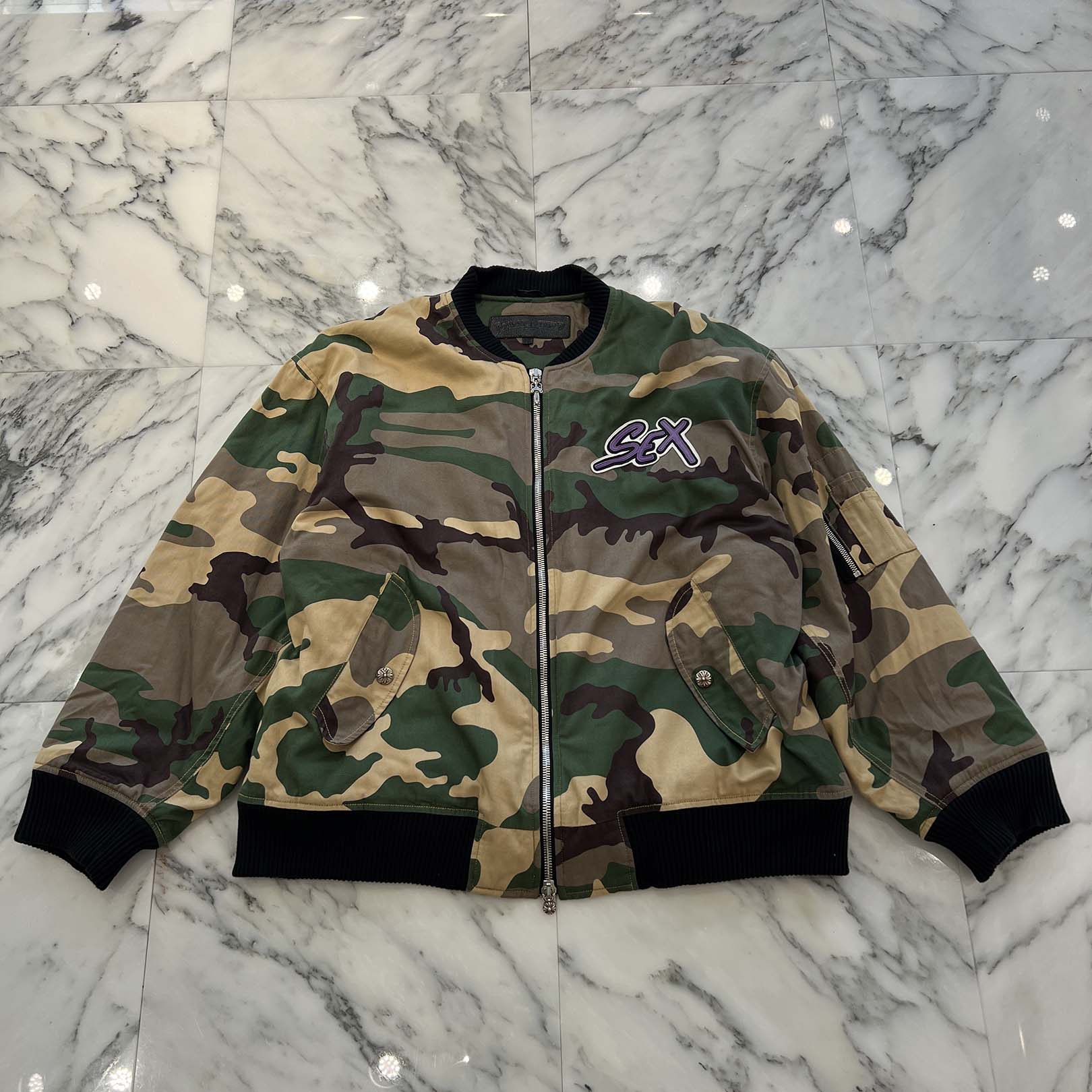 CHROME HEARTS×MATTY BOY Sex Record Camouflage Bomber Jacket Size XL クロムハーツ×マッティボーイ セックスレコード カモフラージュ ボンバージャケット サイズXL