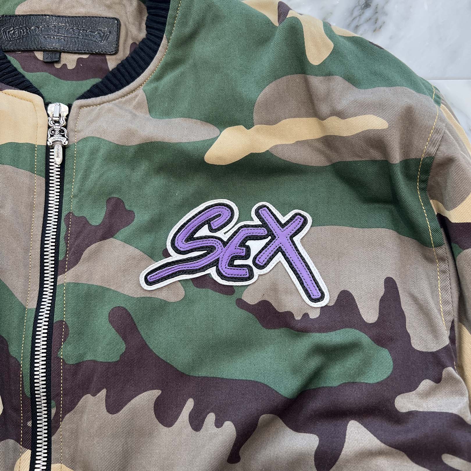 CHROME HEARTS×MATTY BOY Sex Record Camouflage Bomber Jacket Size XL クロムハーツ×マッティボーイ セックスレコード カモフラージュ ボンバージャケット サイズXL
