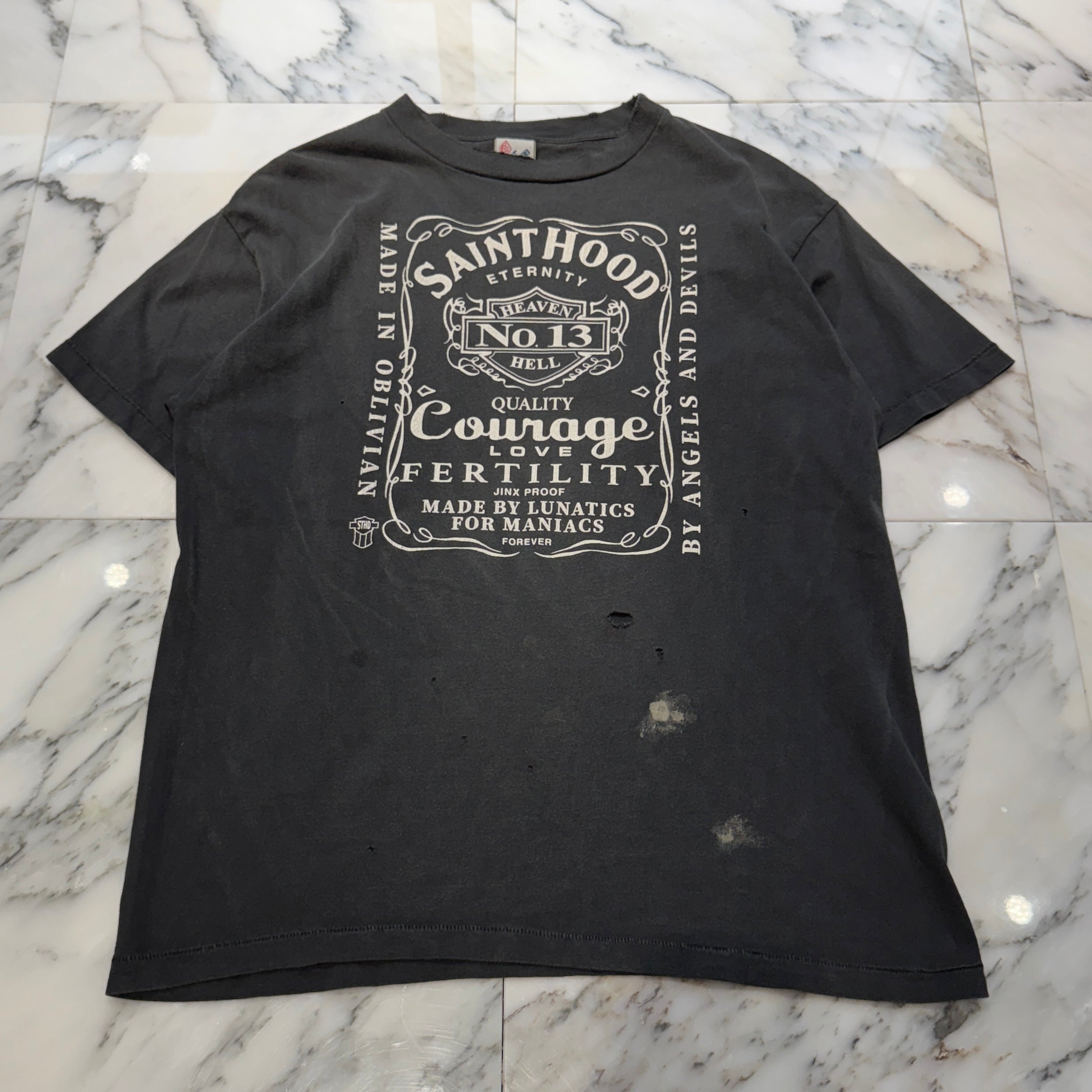 SAINT Mxxxxxx × NEIGHBORHOOD 2023SS SAINT HOOD SKULL BIKE Tee SM-S23-0000-116 Size M  セントマイケル×ネイバーフッド セントフッド スカルバイク Tシャツ サイズM