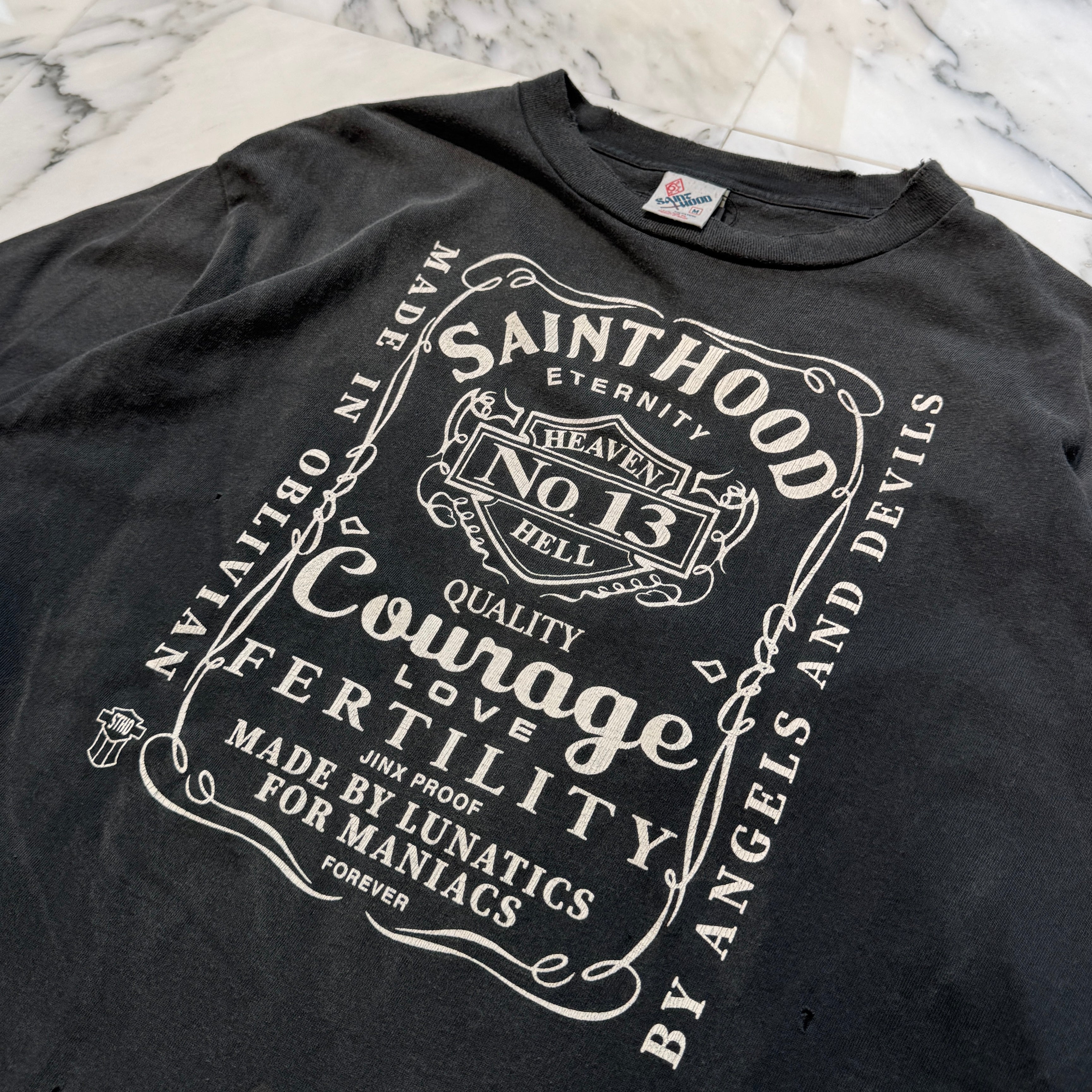 SAINT Mxxxxxx × NEIGHBORHOOD 2023SS SAINT HOOD SKULL BIKE Tee SM-S23-0000-116 Size M  セントマイケル×ネイバーフッド セントフッド スカルバイク Tシャツ サイズM