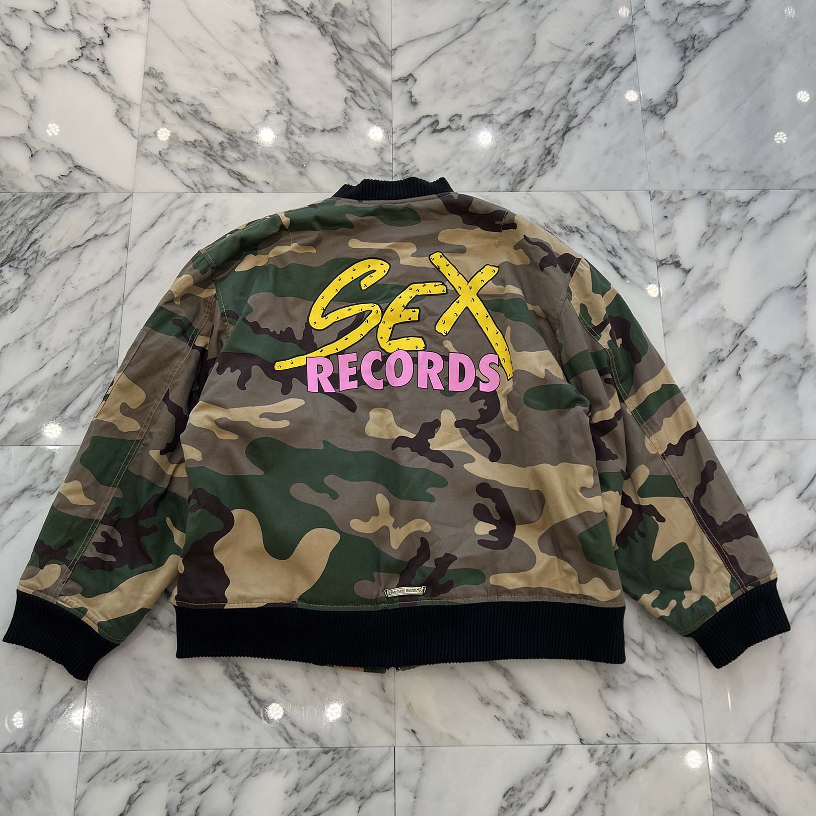 CHROME HEARTS×MATTY BOY Sex Record Camouflage Bomber Jacket Size XL クロムハーツ×マッティボーイ セックスレコード カモフラージュ ボンバージャケット サイズXL