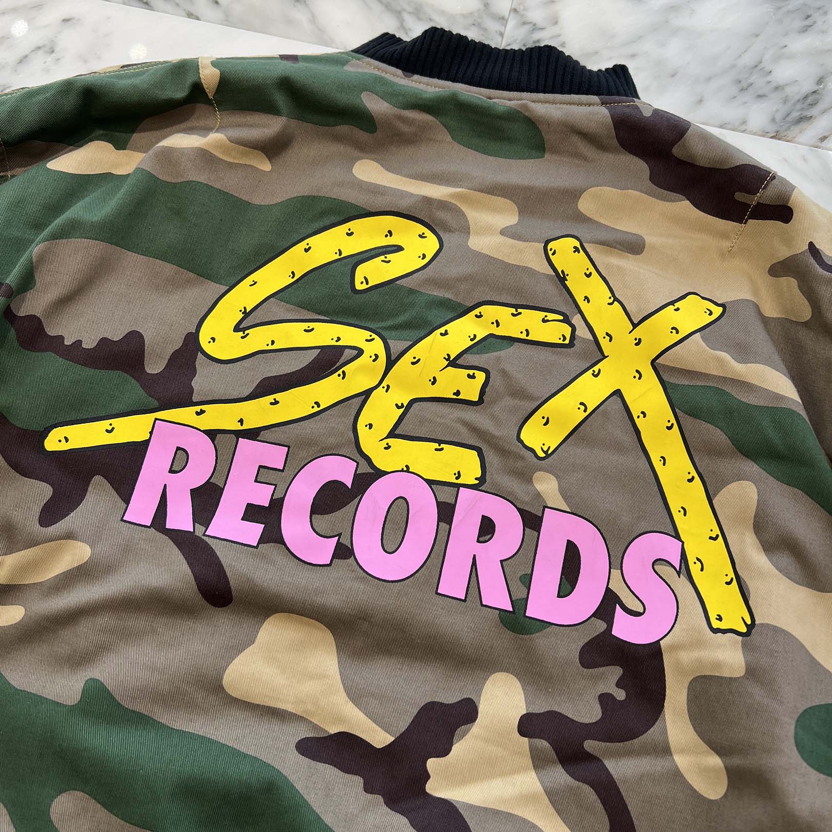 CHROME HEARTS×MATTY BOY Sex Record Camouflage Bomber Jacket Size XL クロムハーツ×マッティボーイ セックスレコード カモフラージュ ボンバージャケット サイズXL