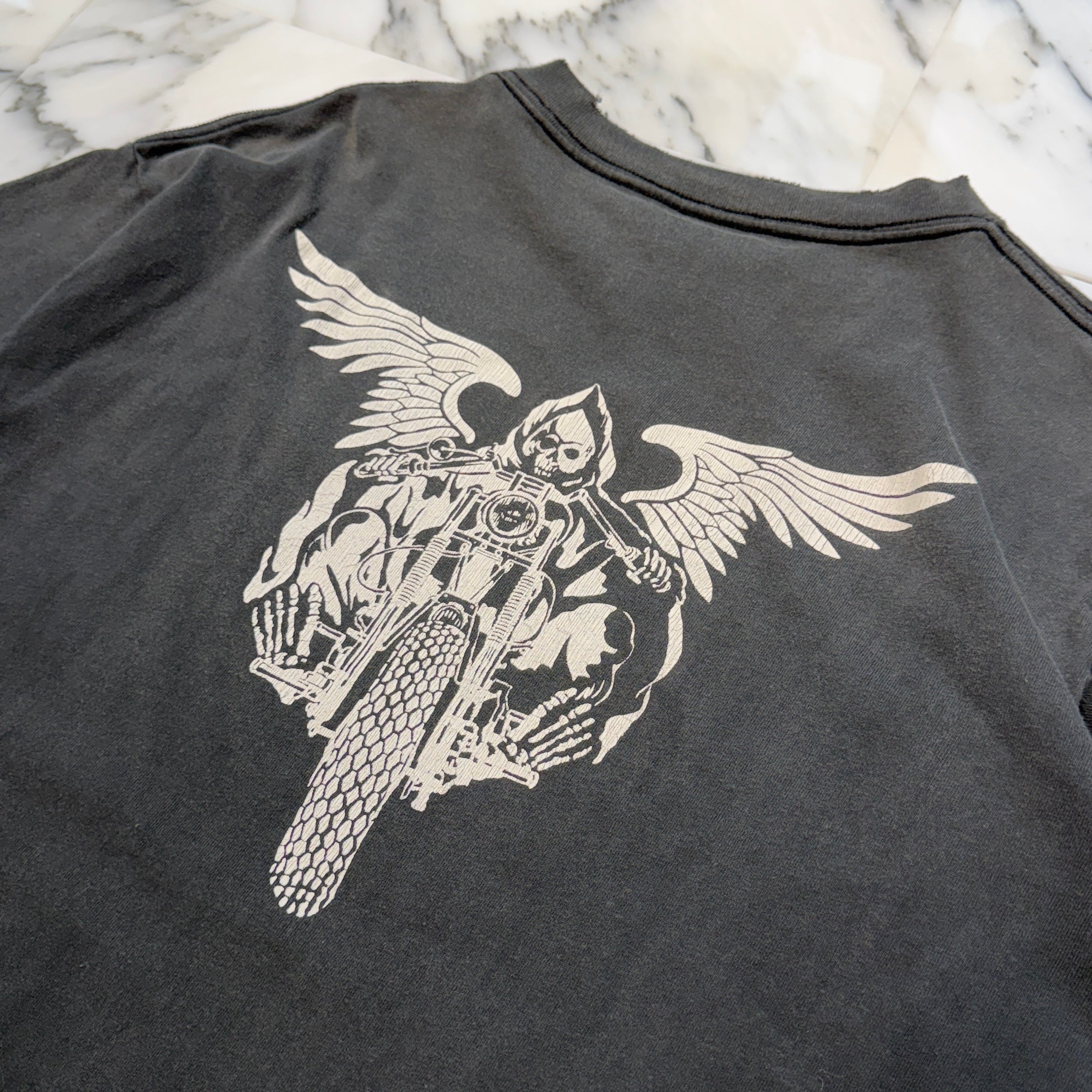 SAINT Mxxxxxx × NEIGHBORHOOD 2023SS SAINT HOOD SKULL BIKE Tee SM-S23-0000-116 Size M  セントマイケル×ネイバーフッド セントフッド スカルバイク Tシャツ サイズM