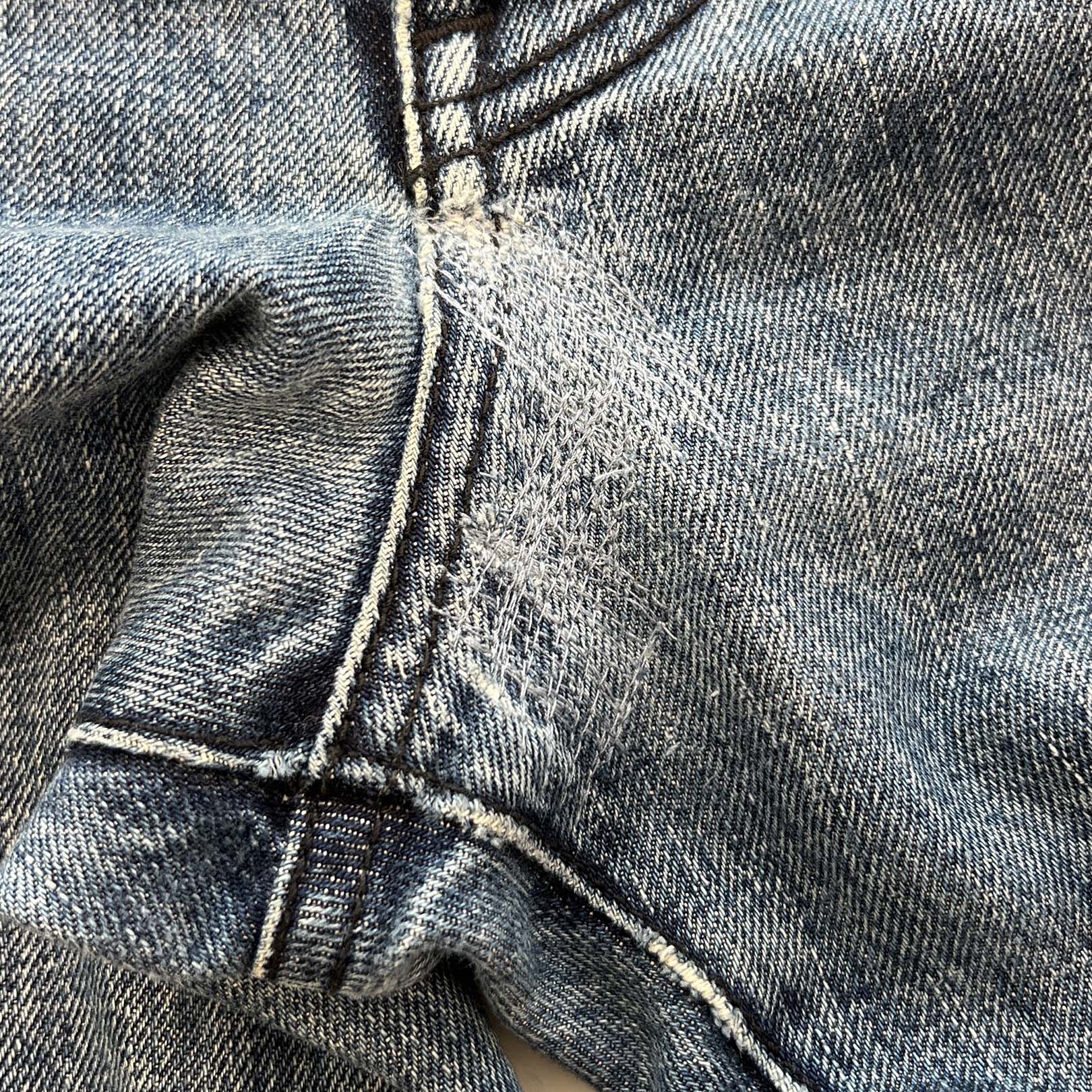 CHROME HEARTS Multi Leather Cross Patch Cross Ball Button Denim Pants Size 33 クロムハーツ マルチレザークロスパッチ クロスボールボタン デニムパンツ サイズ33